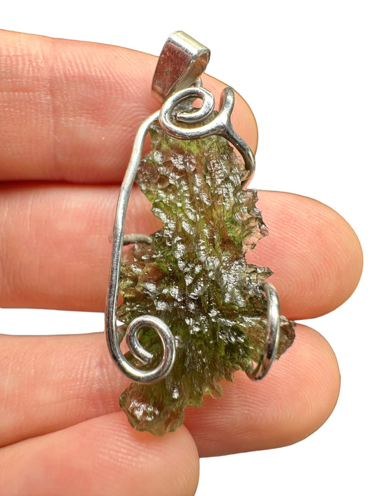 Pendente in argento con Moldavite – SP/V161