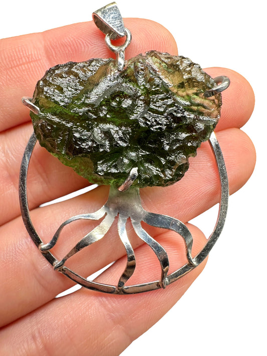Pendente in argento con Moldavite – SP/V162