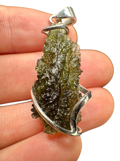 Pendente in argento con Moldavite – SP/V164