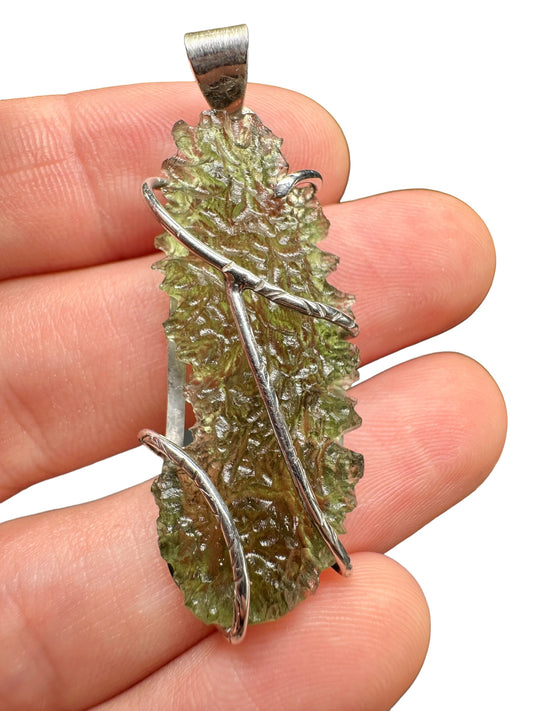 Pendente in argento con Moldavite – SP/V166