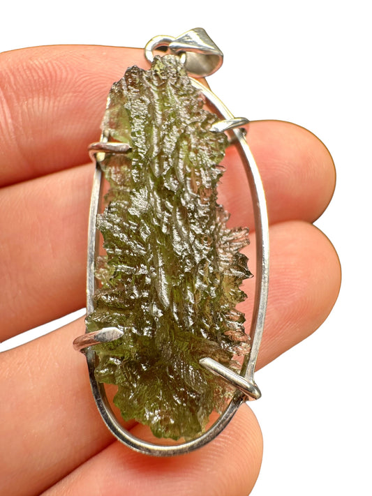Pendente in argento con Moldavite – SP/V168