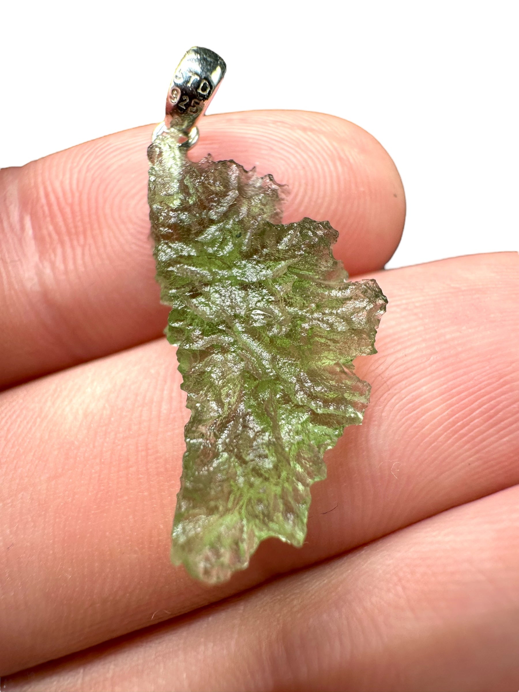 Silver moldavite pendant 1,4g - SP/V174