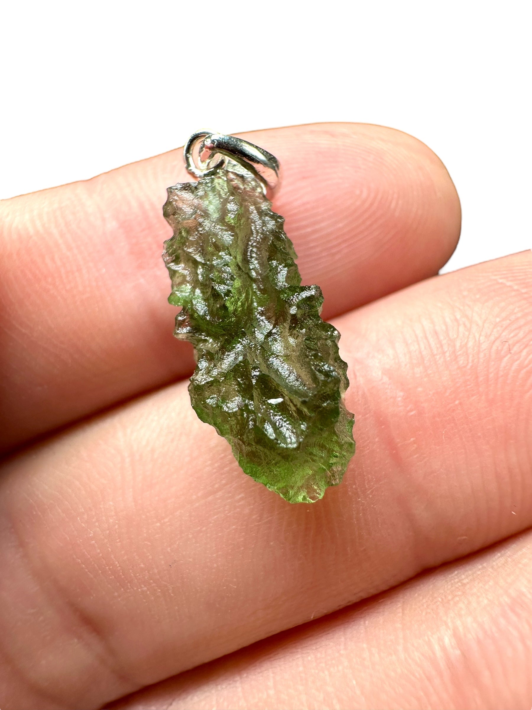 Silver moldavite pendant 1,2g - SP/V181