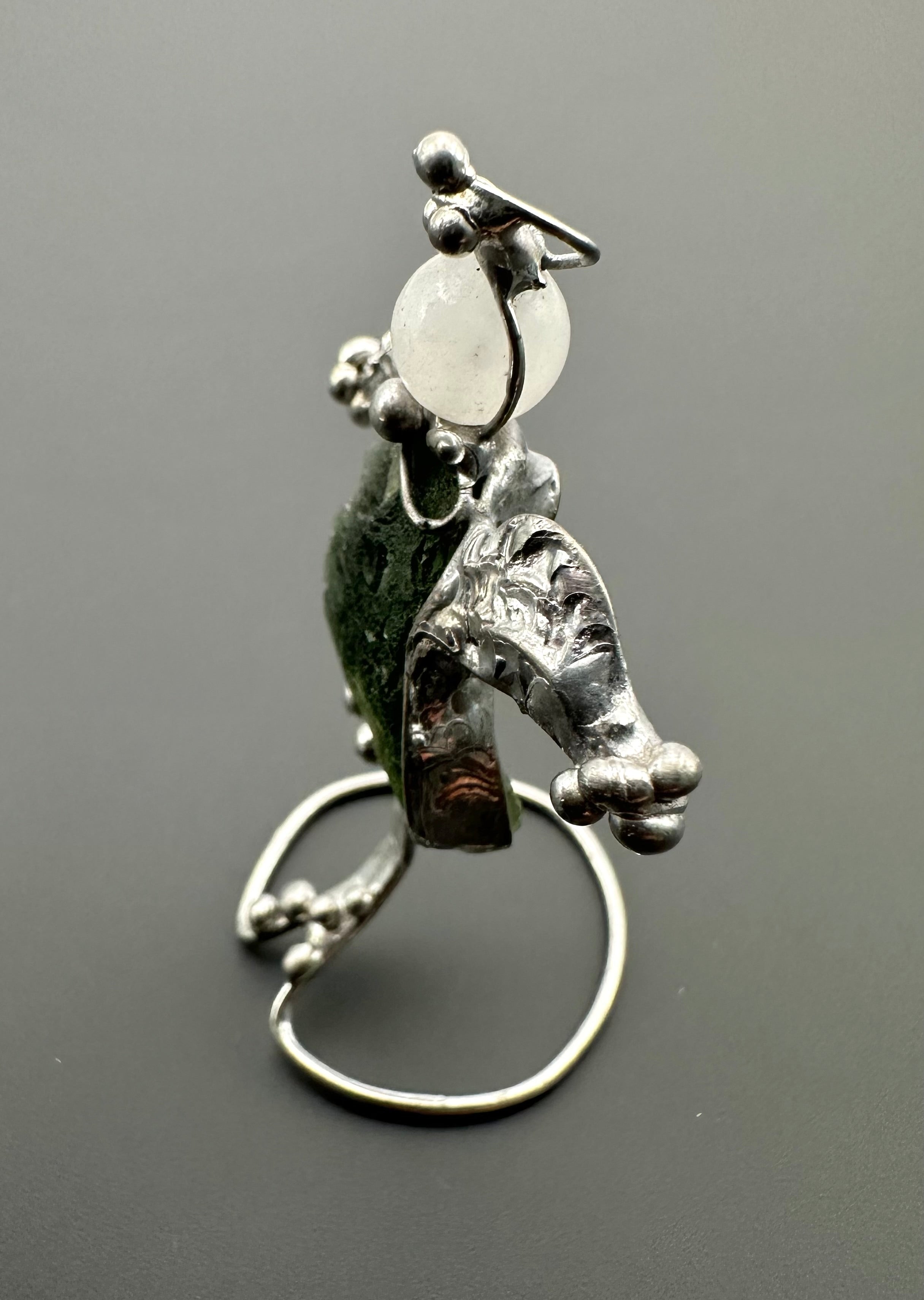 Angel with moldavites - AV001