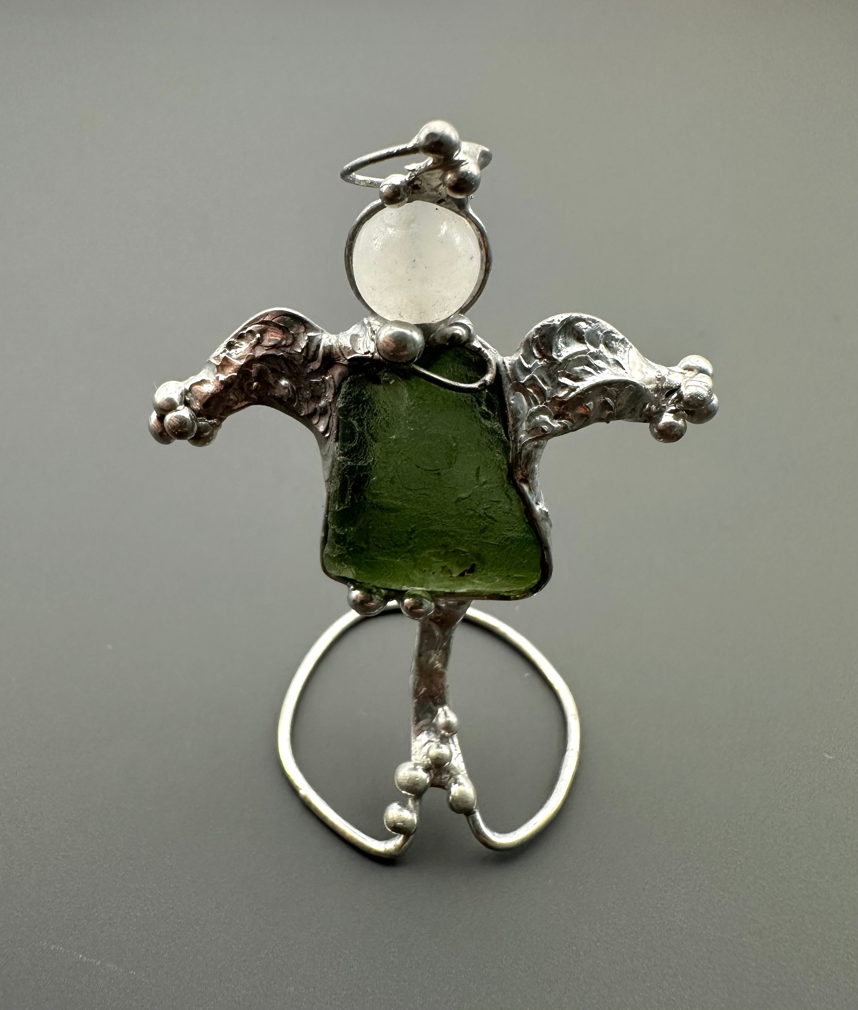 Angel with moldavites