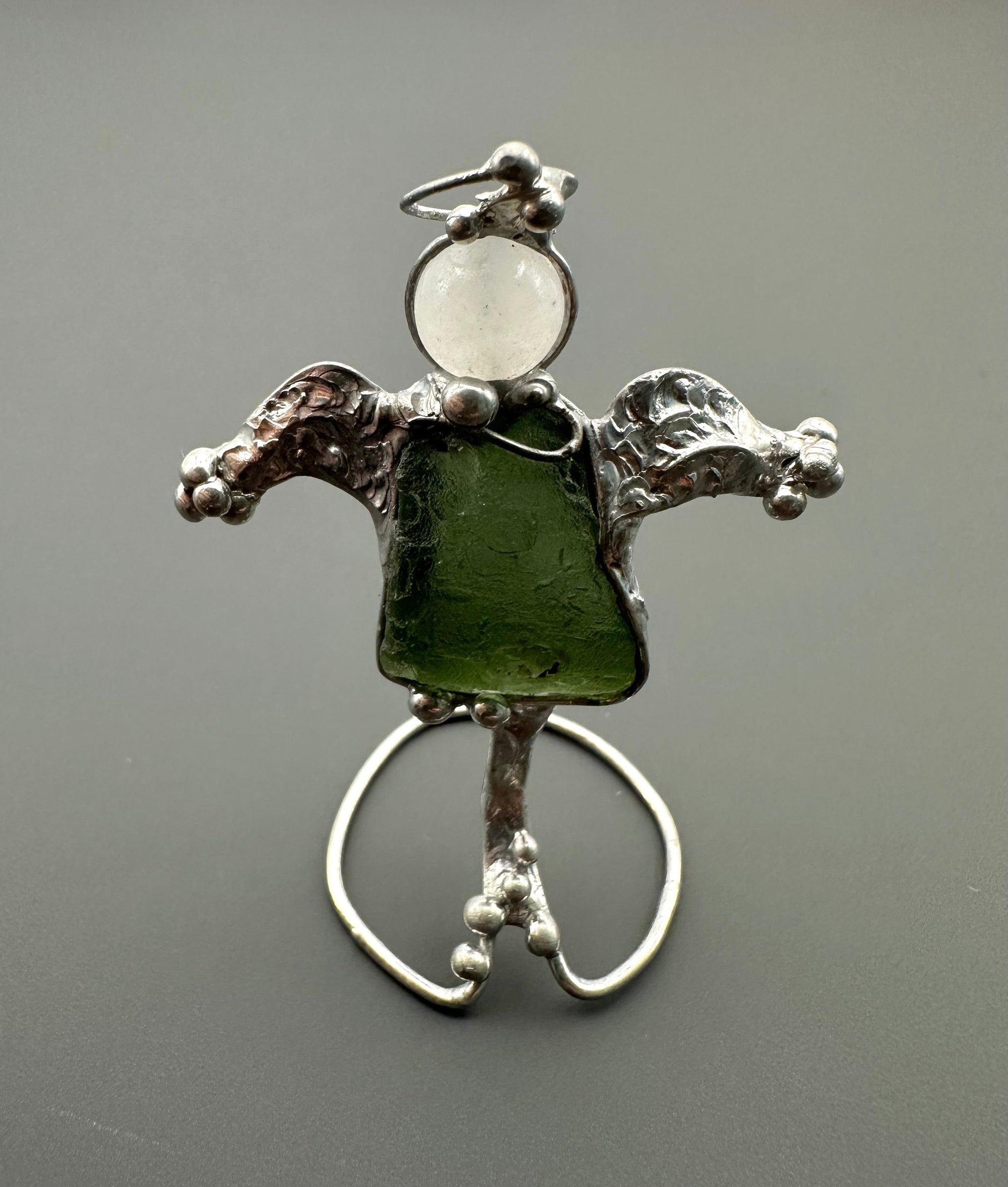 Angel with moldavites
