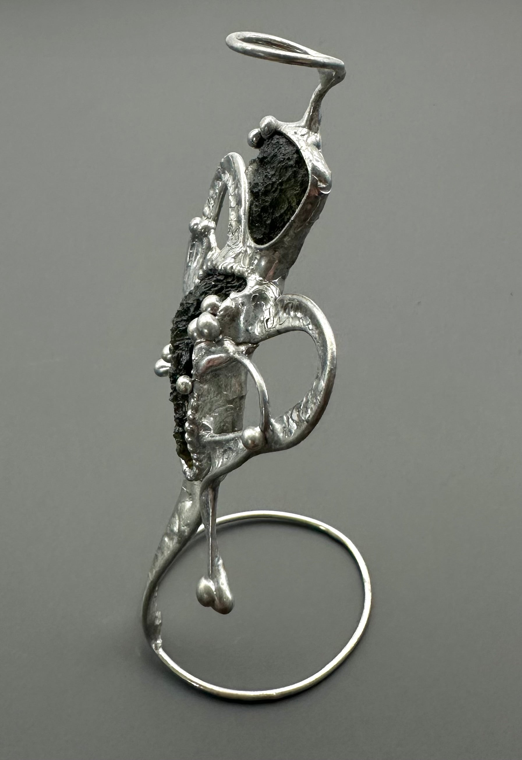 Angel with moldavites - AV002