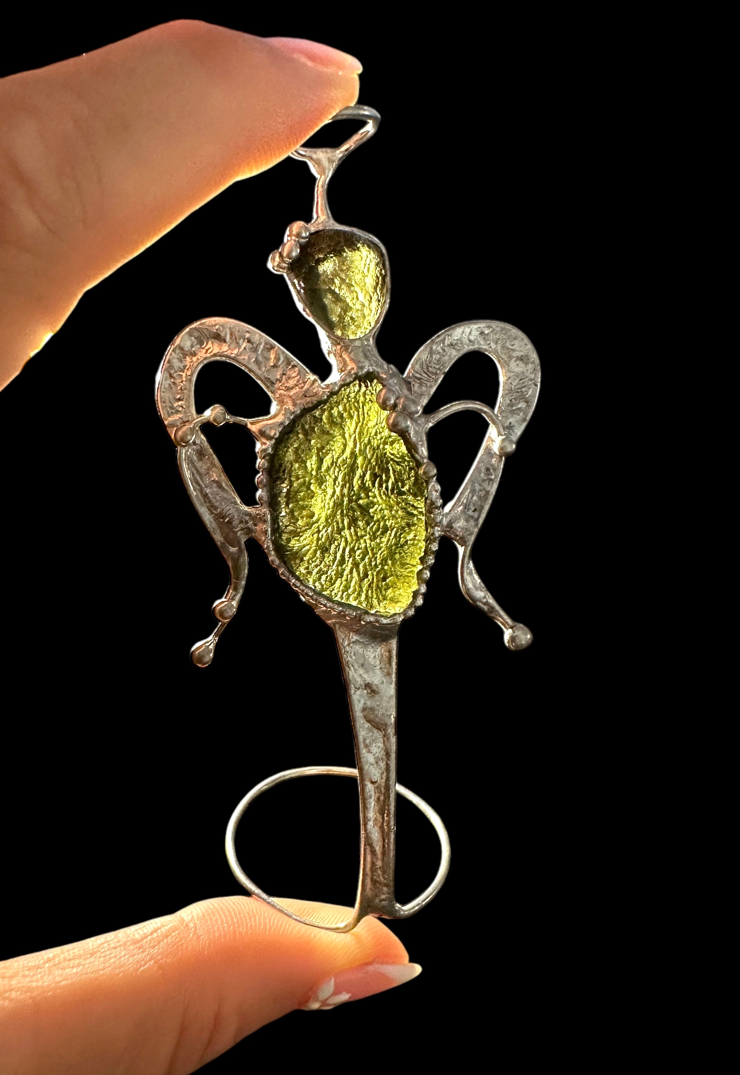 Angel with moldavites - AV002