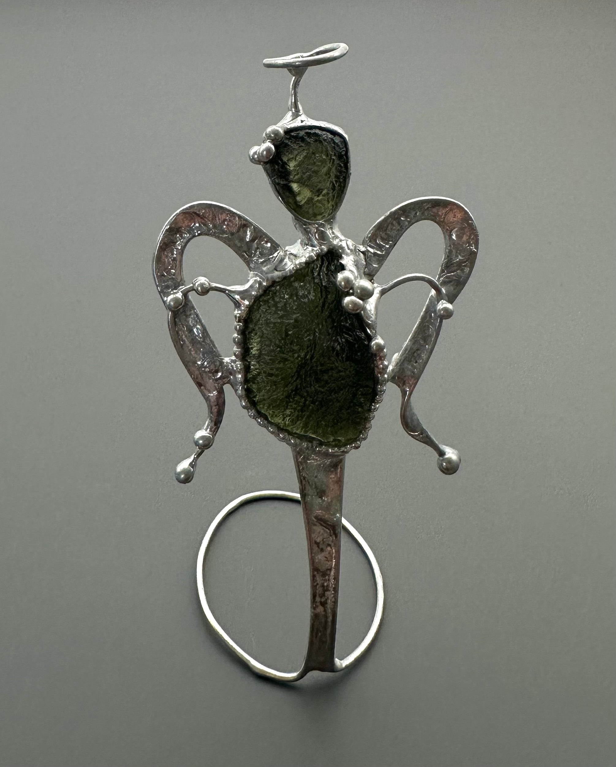 Angel with moldavites