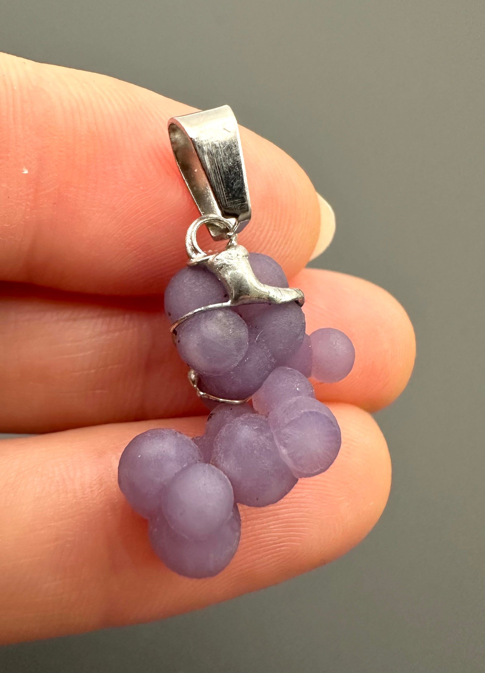 Grape chalcedony pendant