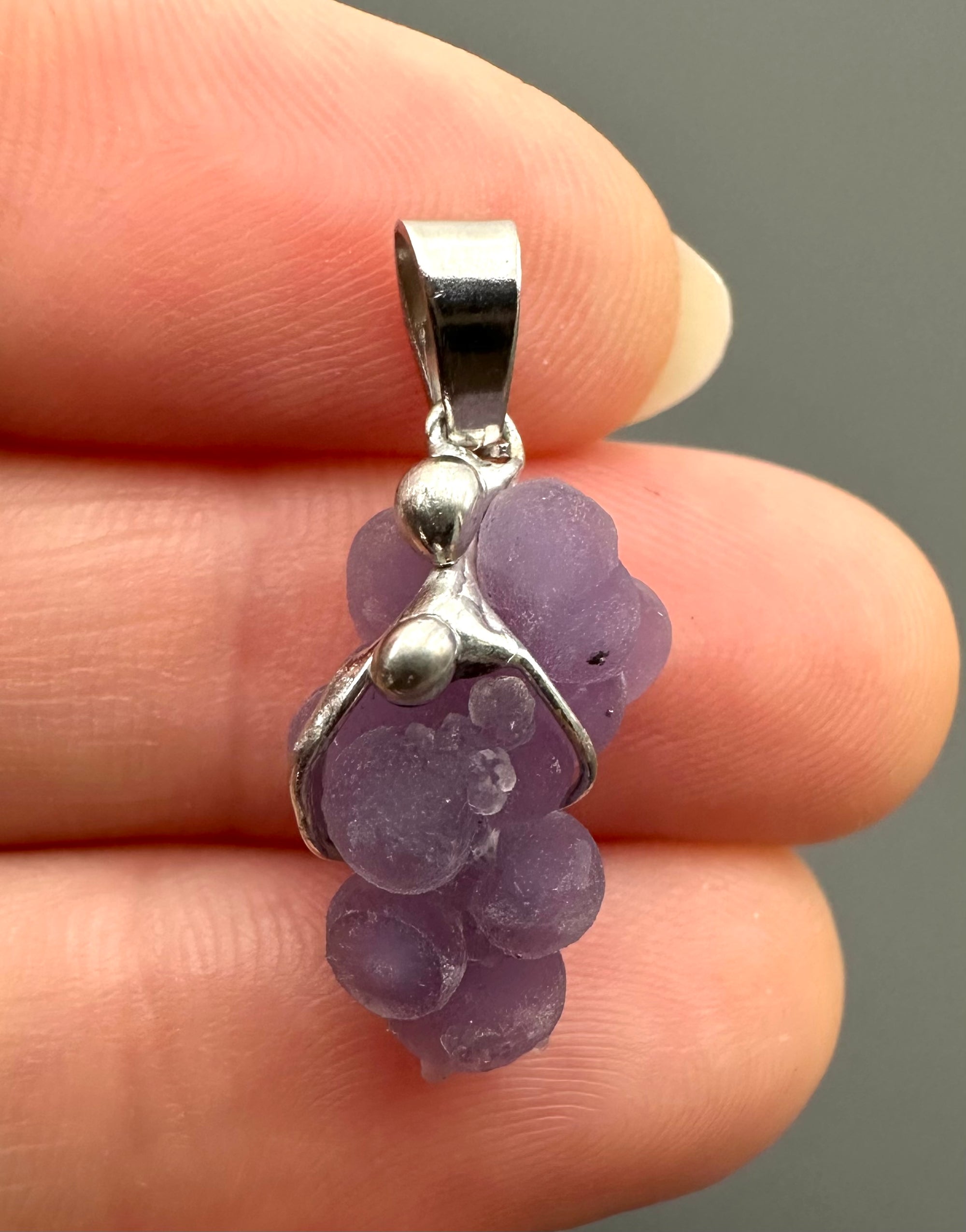 Grape chalcedony pendant