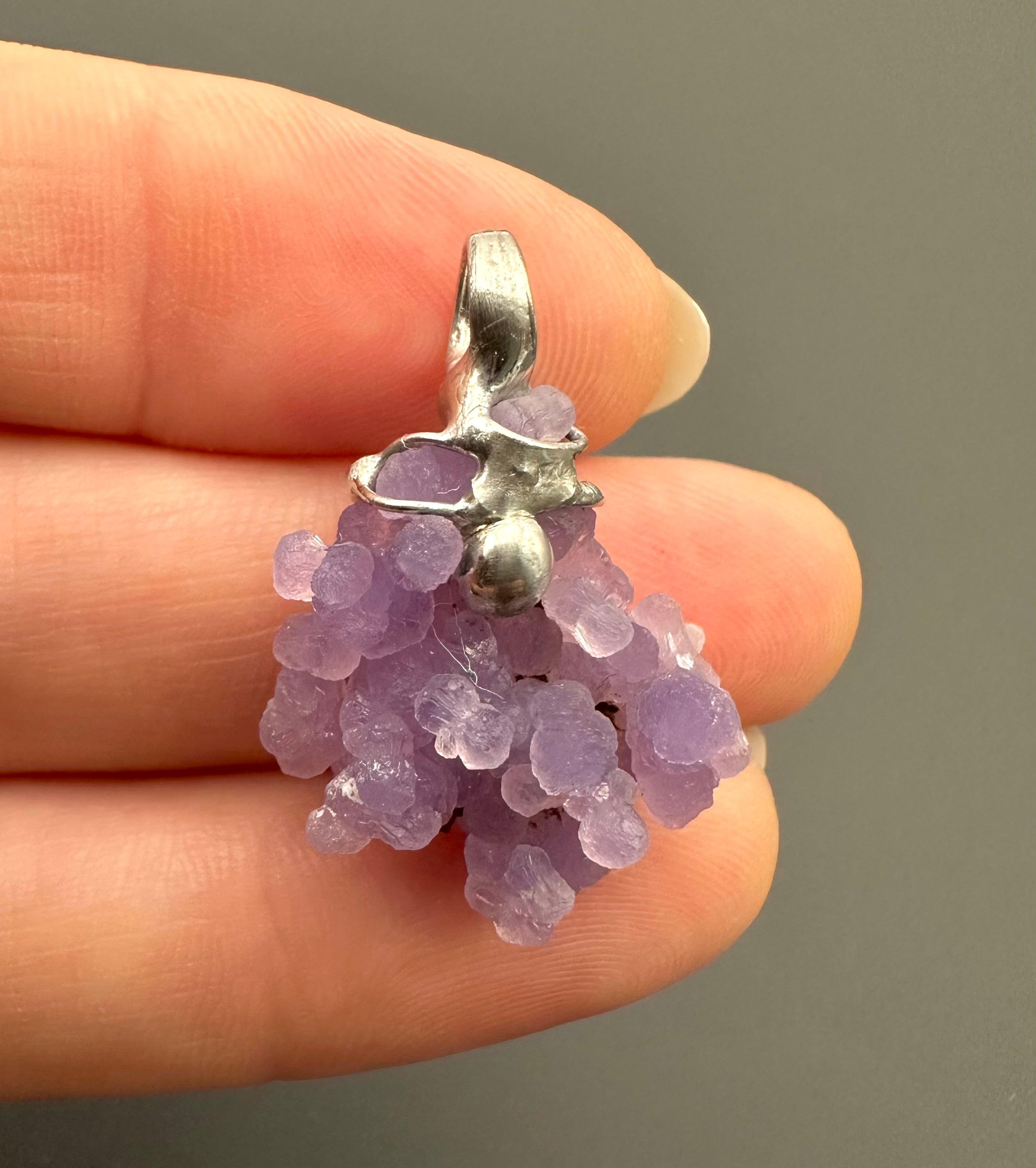 Grape chalcedony pendant