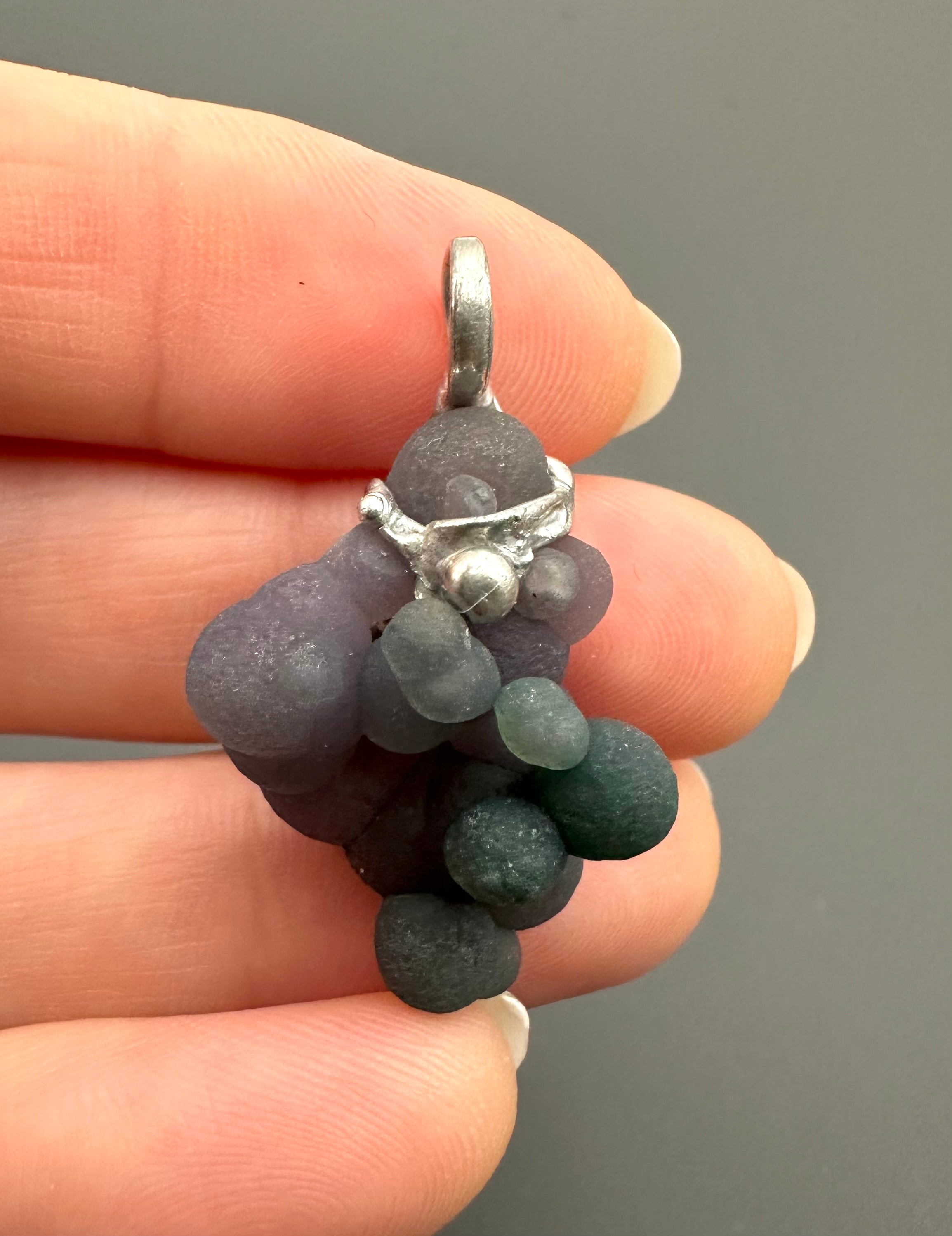 Grape chalcedony pendant