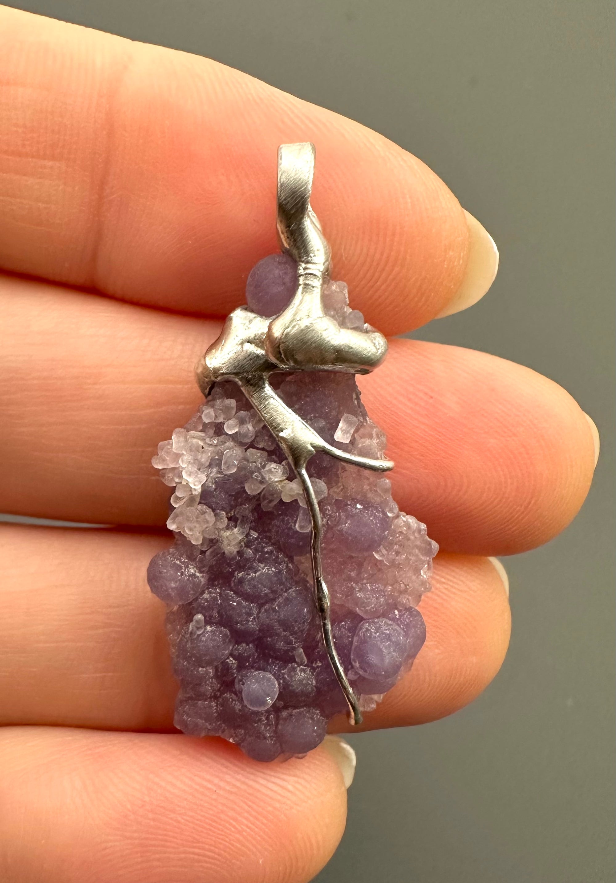 Grape chalcedony pendant