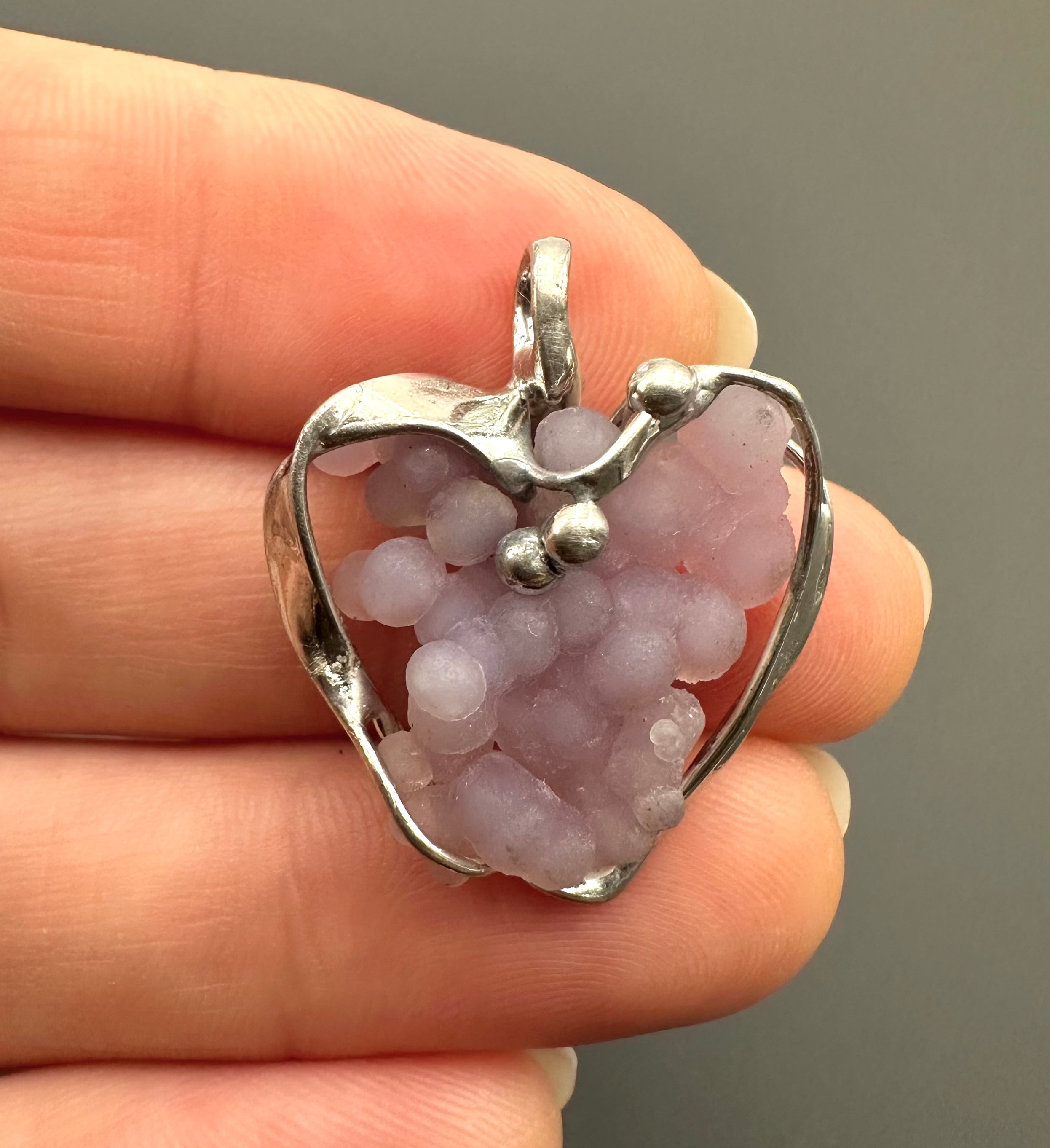 Grape chalcedony pendant