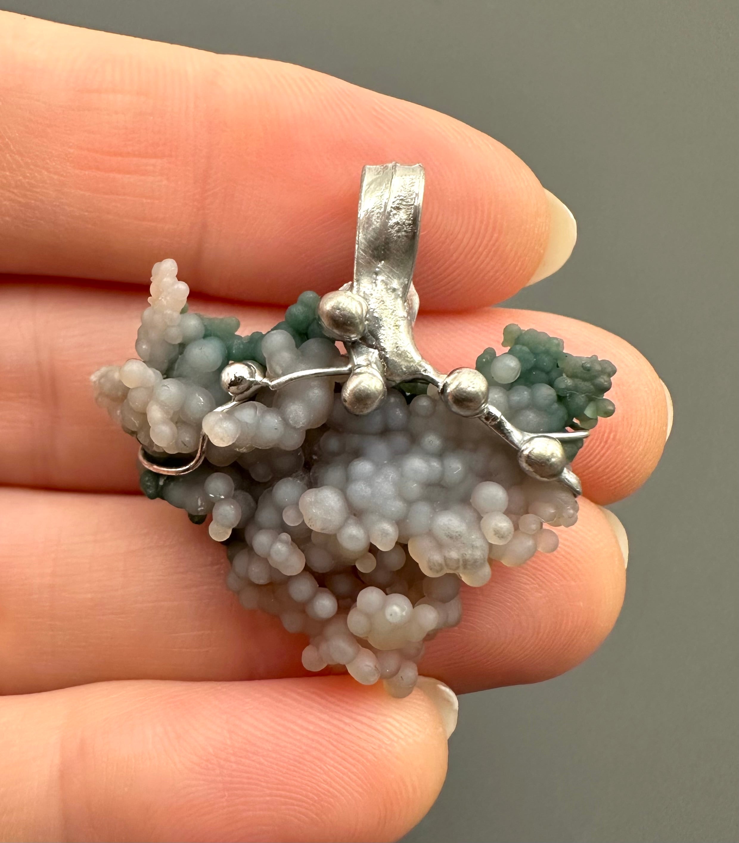 Grape chalcedony pendant