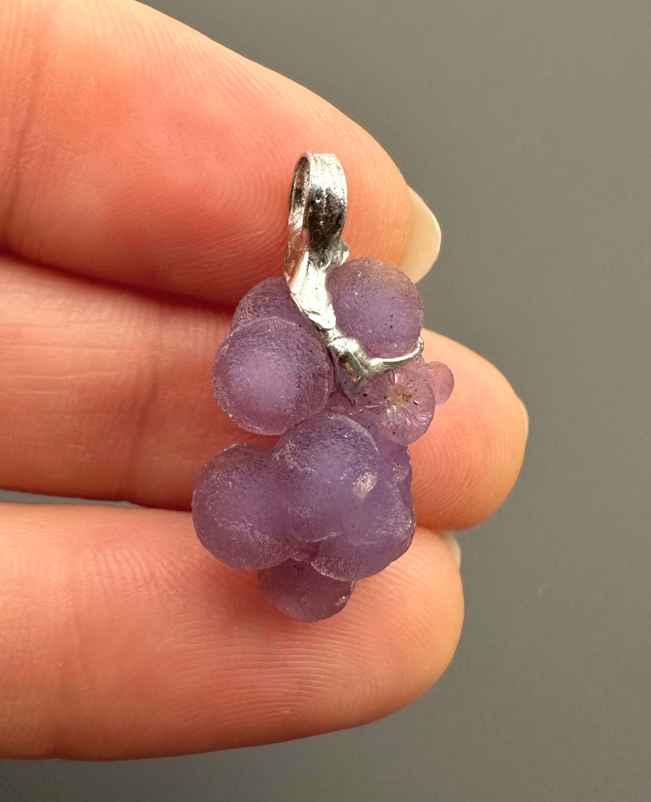 Grape chalcedony pendant