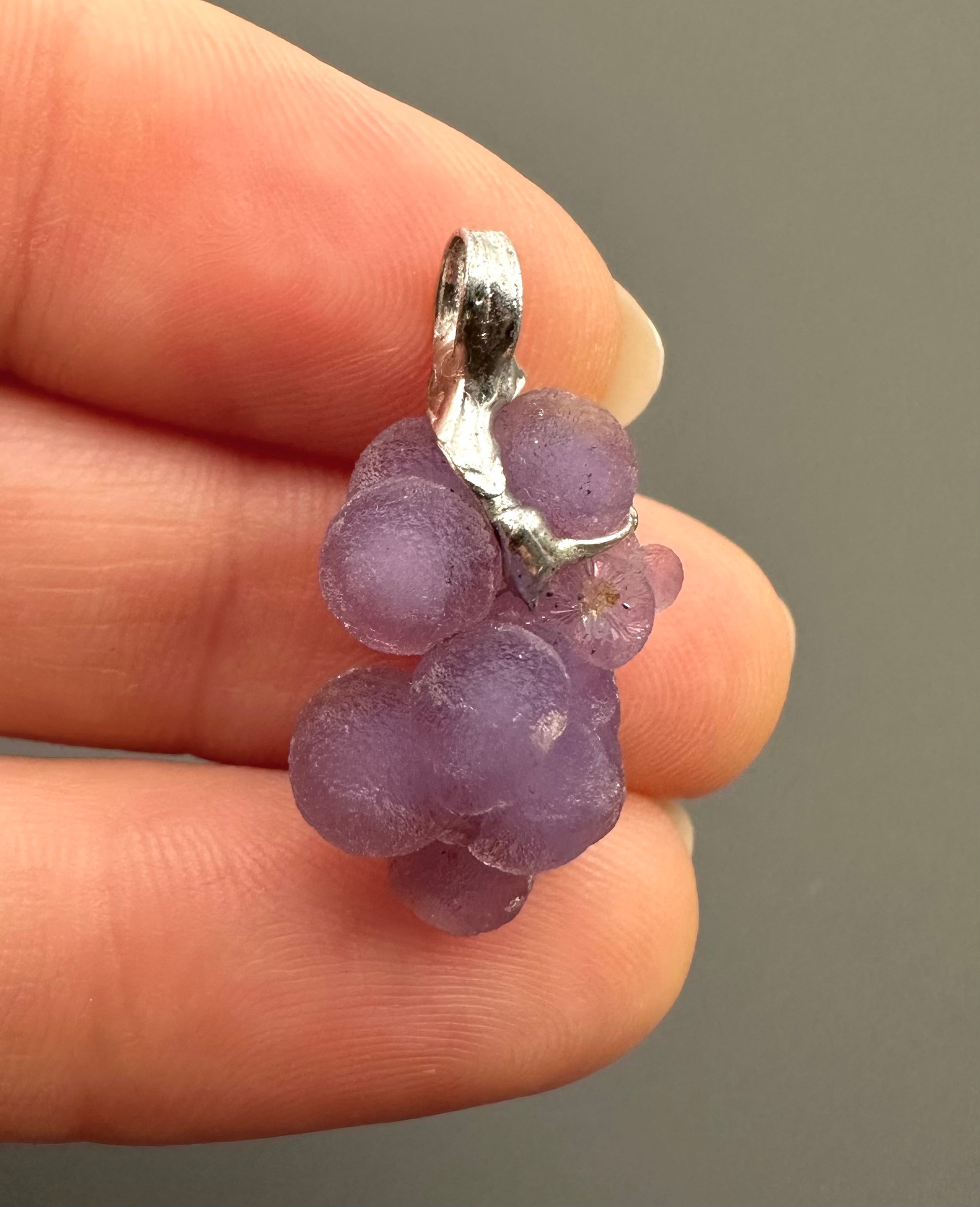 Grape chalcedony pendant