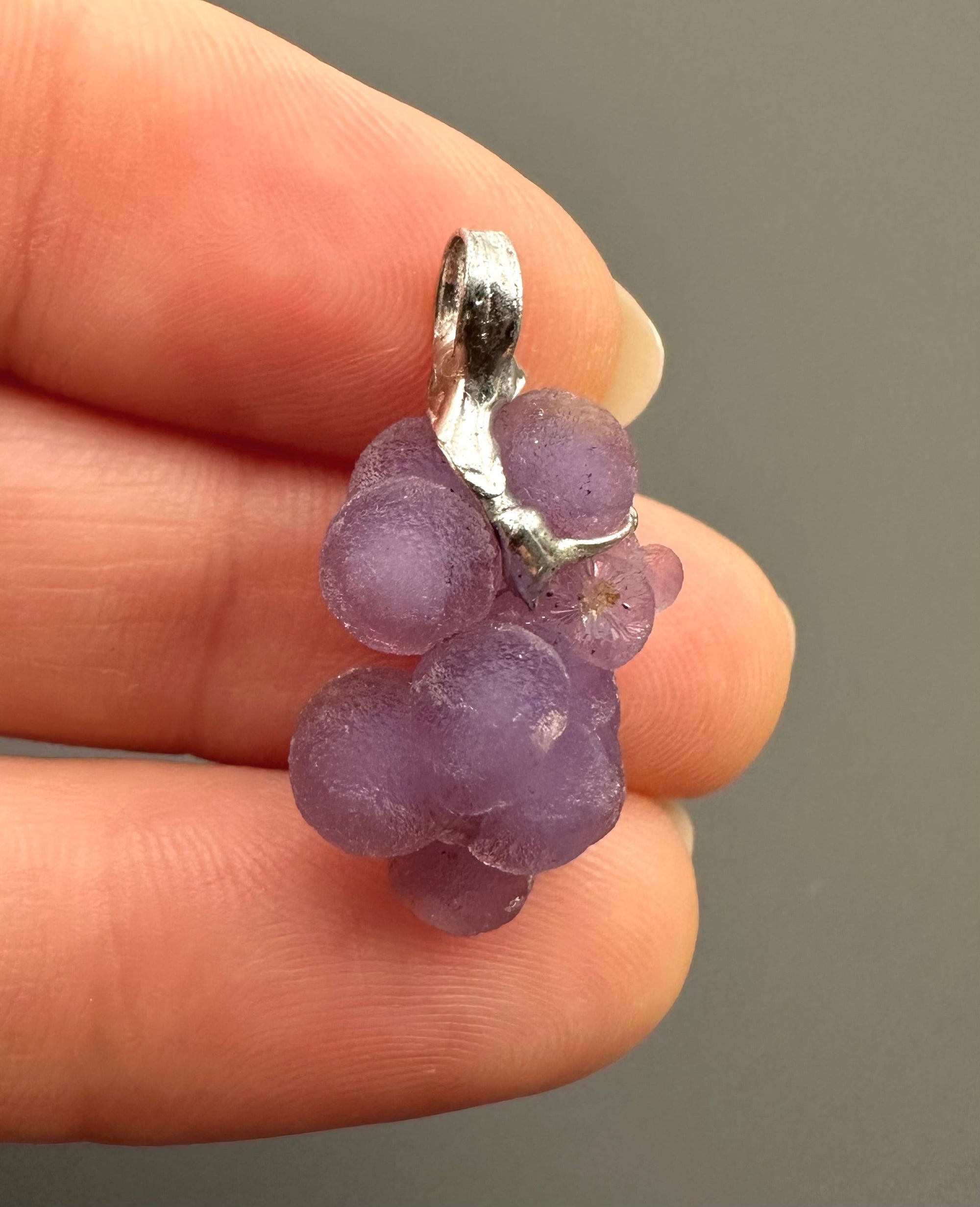 Grape chalcedony pendant