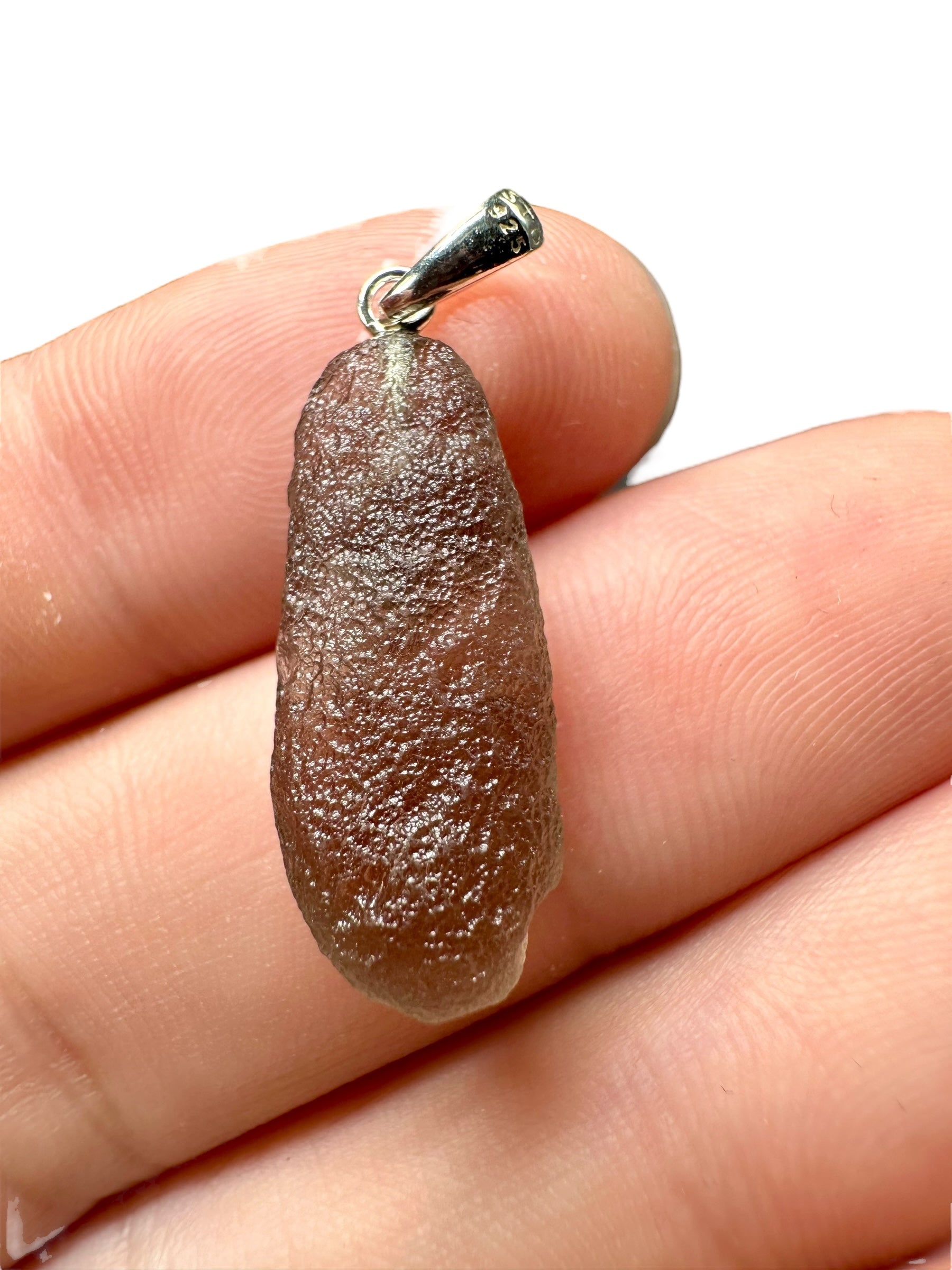 Silver colombianite pendant