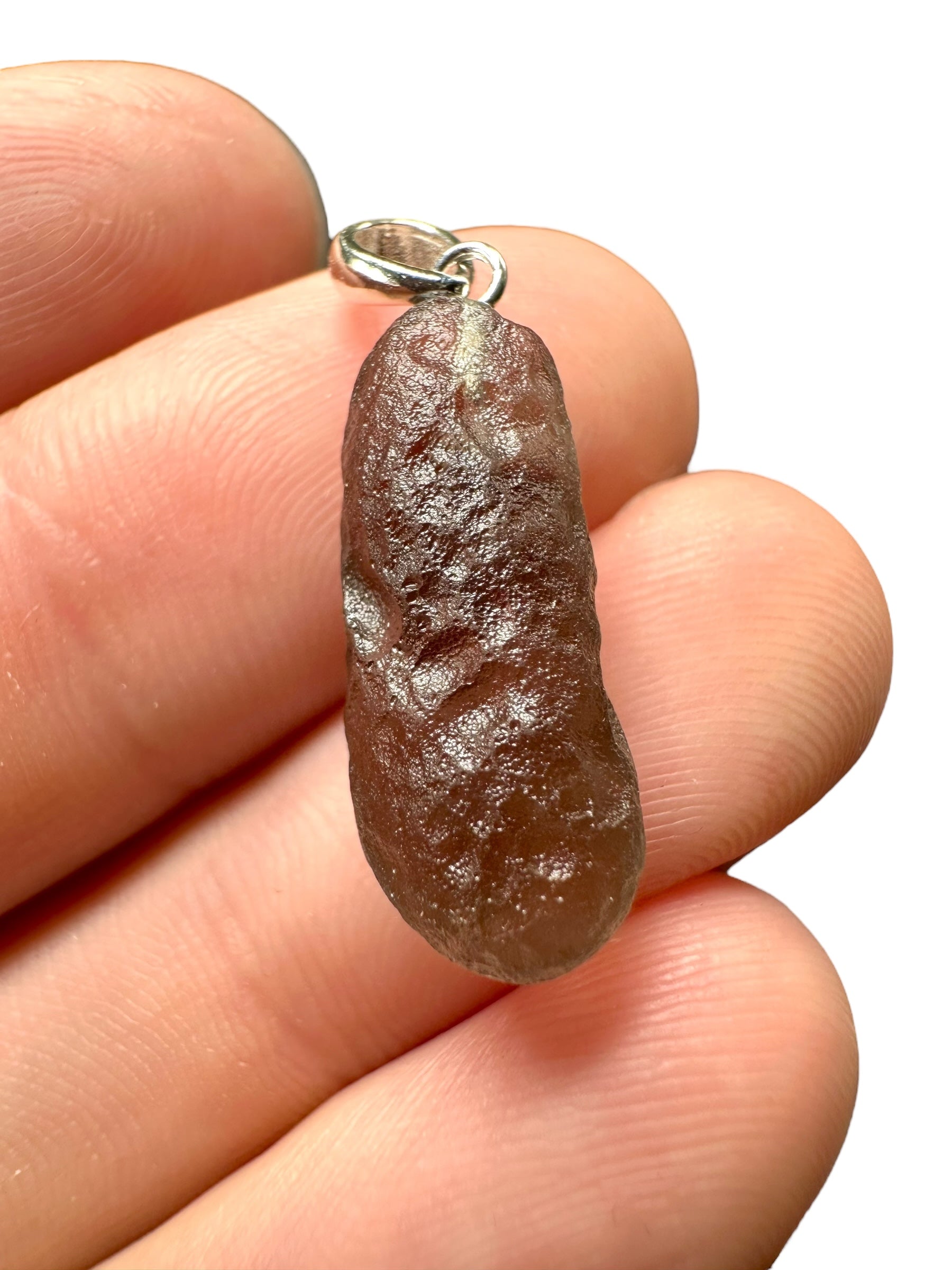 Silver colombianite pendant