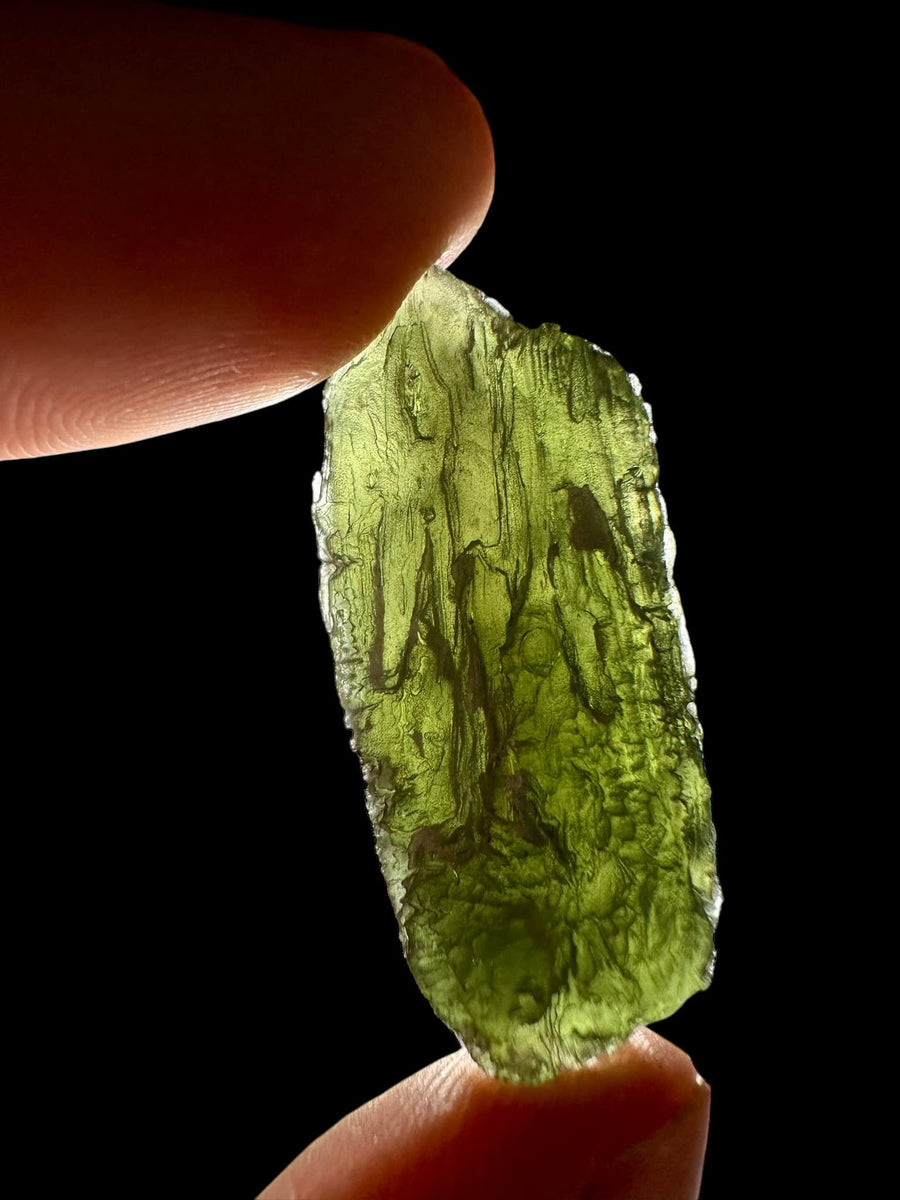 Moldavite – Brusna – 7,8g - V1325 retroilluminata