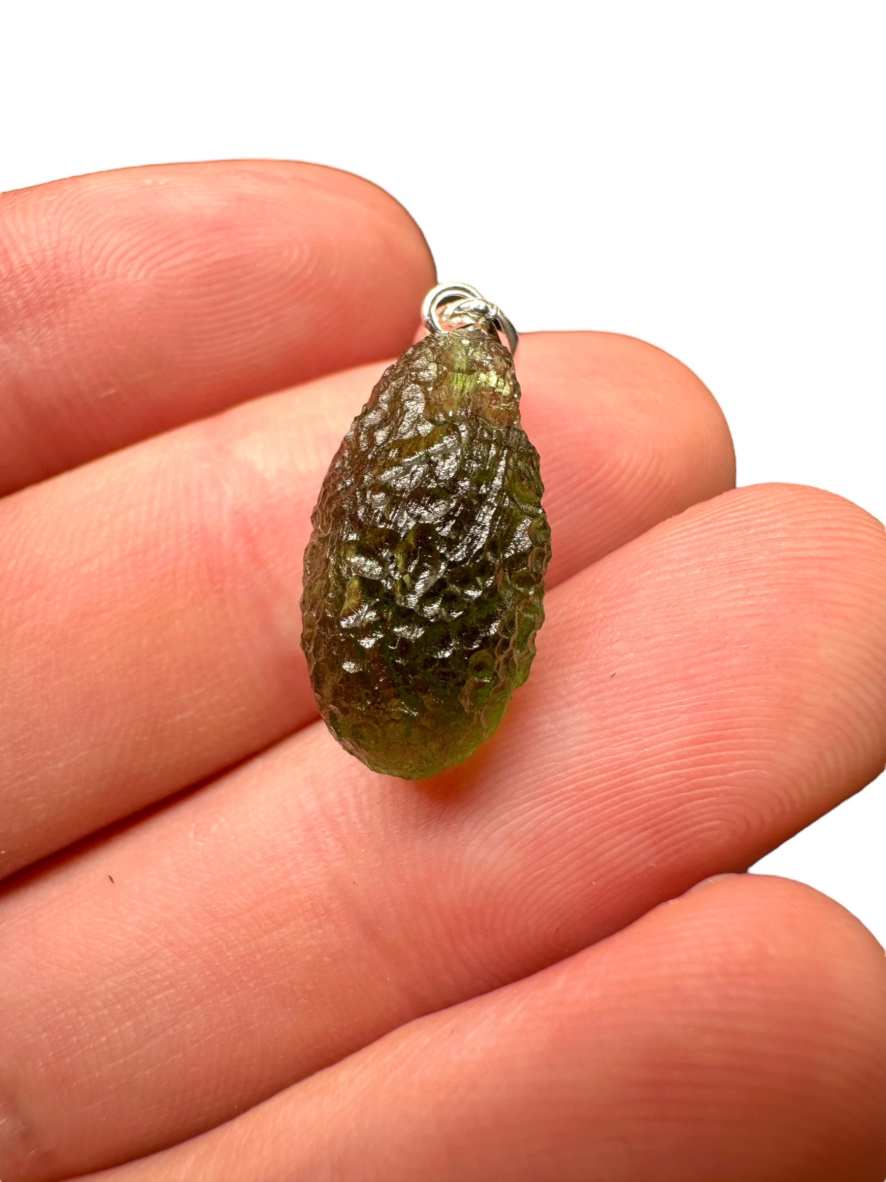 Silver moldavite pendant 2g - SP/V183