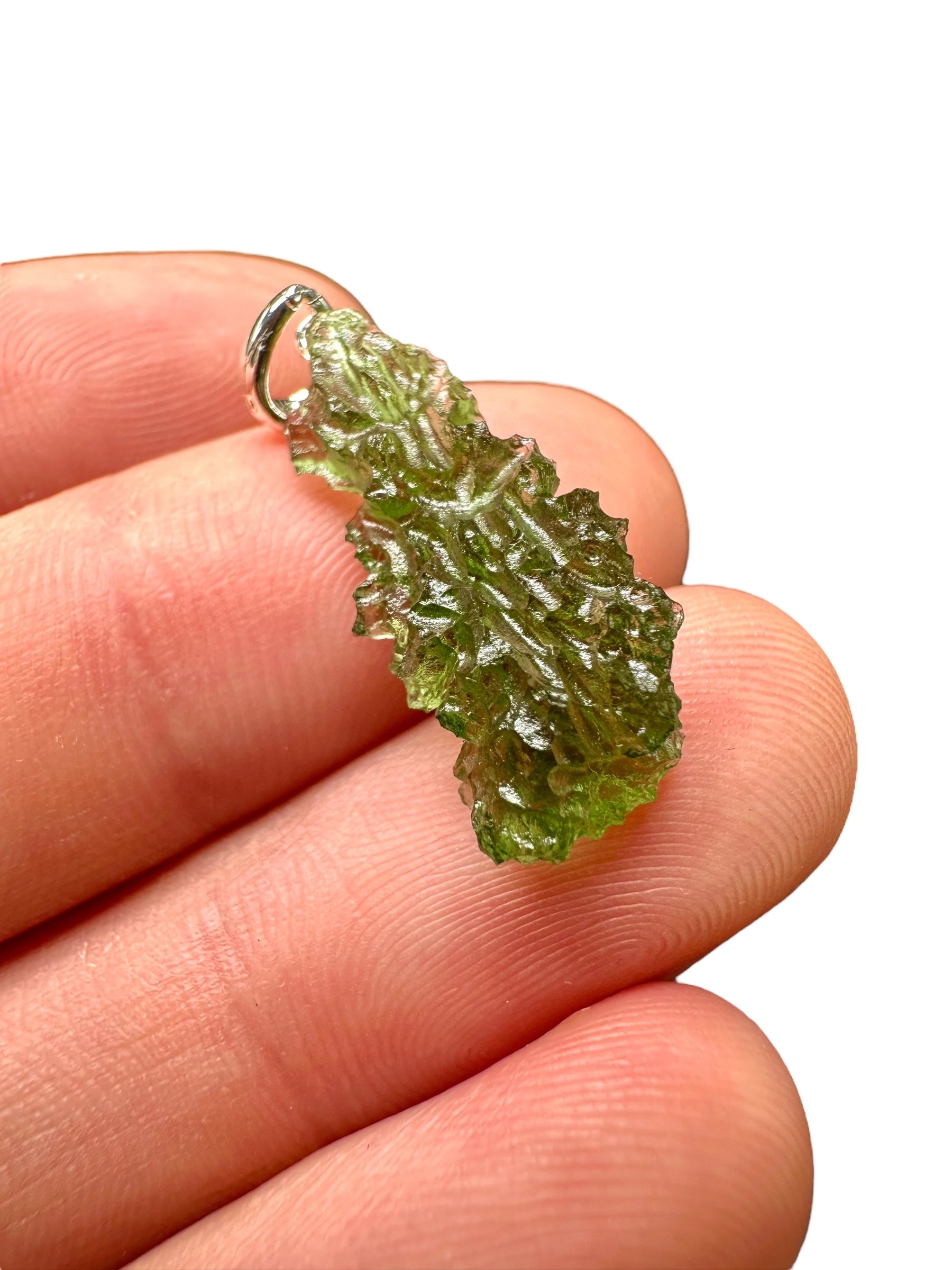 Silver moldavite pendant 1,7g