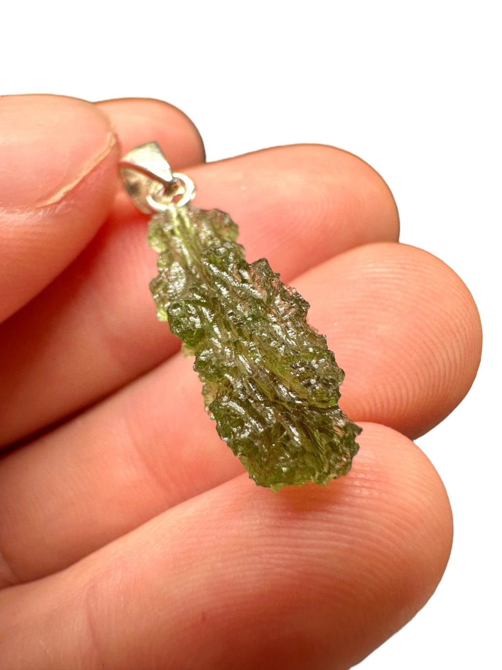 Silver moldavite pendant 1,8g - SP/V192
