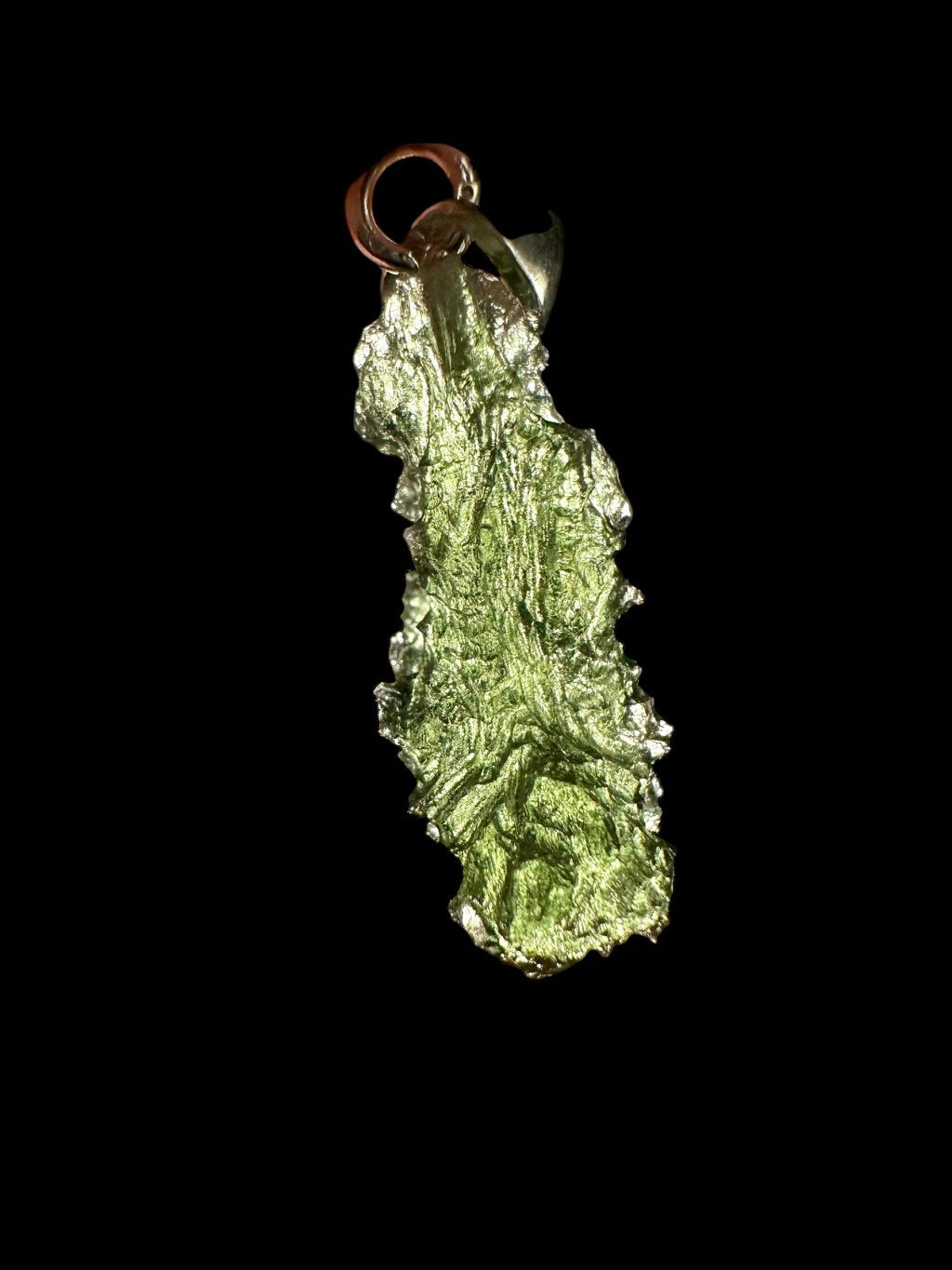 Silver moldavite pendant 1,8g - SP/V192