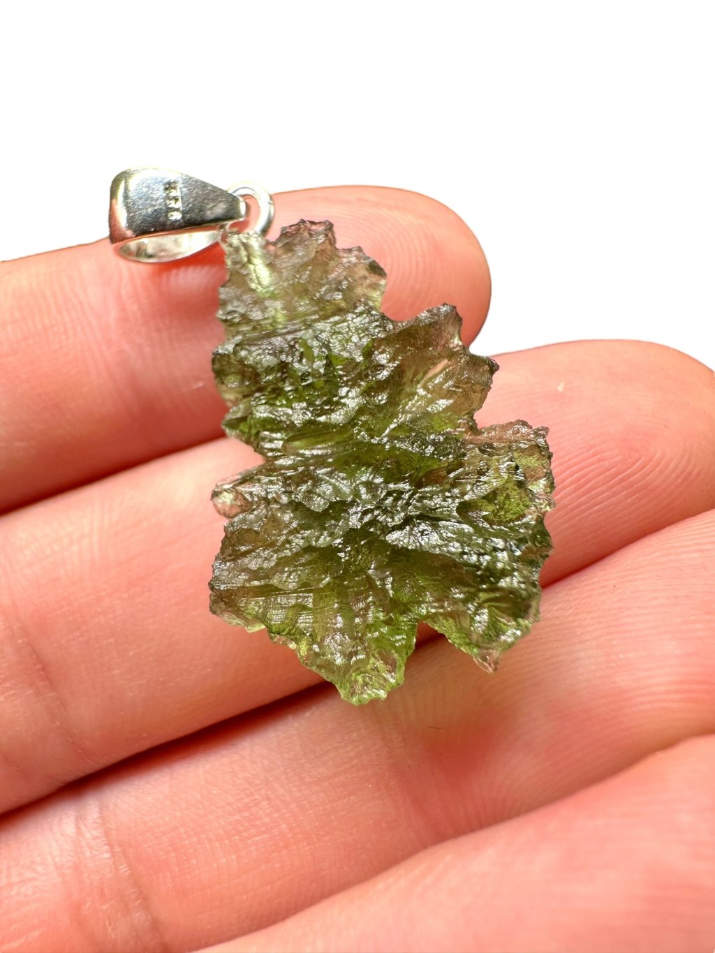 Silver moldavite pendant 3,7g - SP/V193