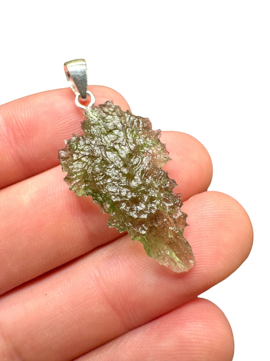 Silver moldavite pendant 3,2g - SP/V194