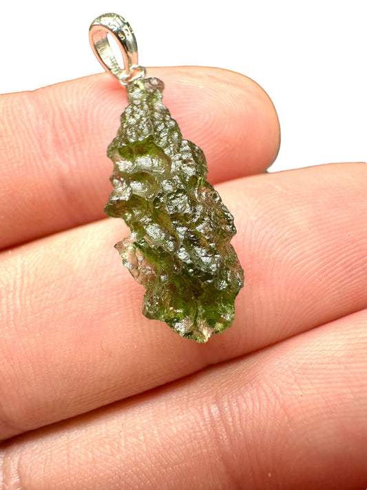 Pendente in argento con Moldavite – SP/V198