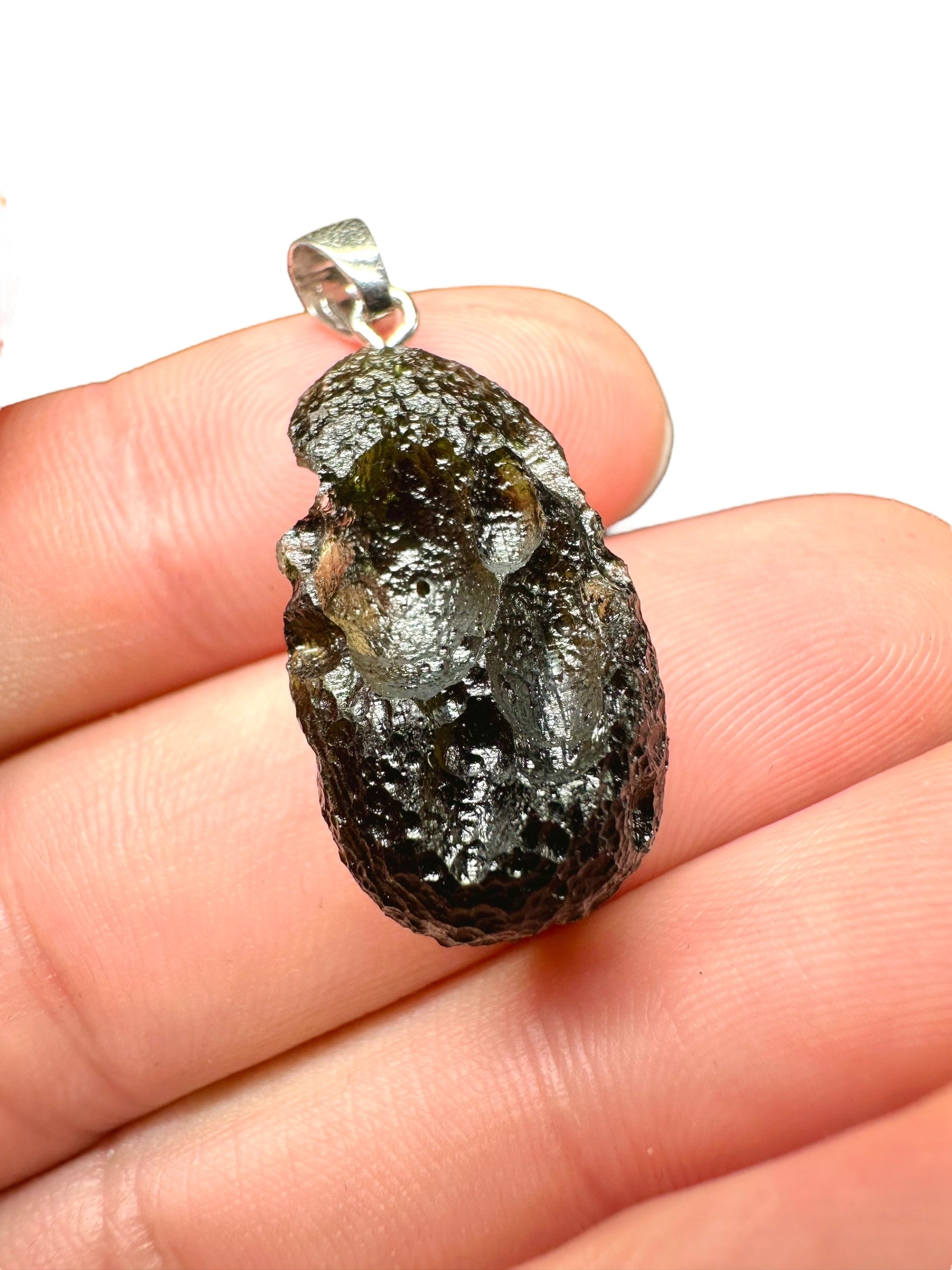 Silver moldavite pendant 3,7g - SP/V199