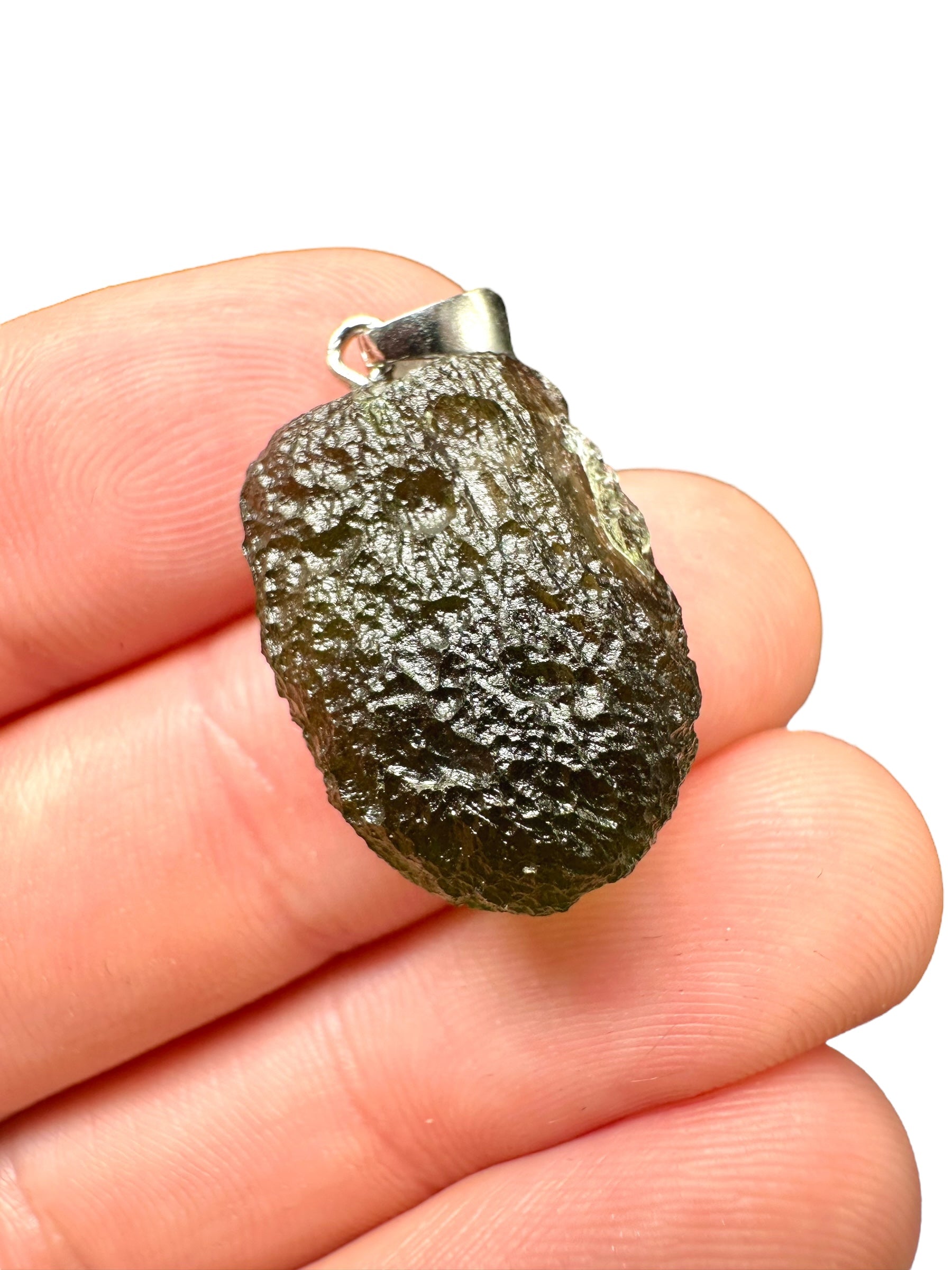 Silver moldavite pendant 3,9g - SP/V201