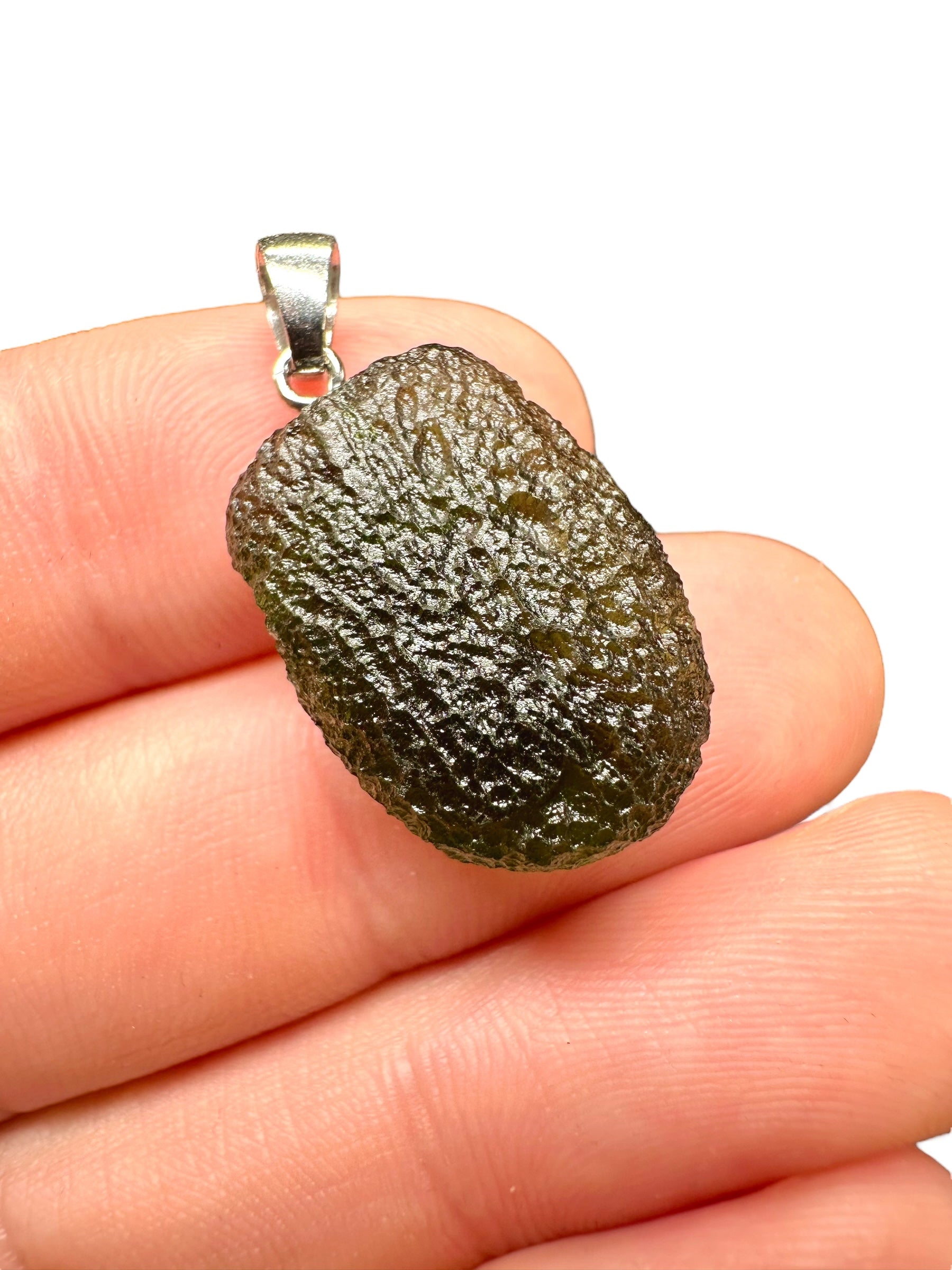 Silver moldavite pendant 3,9g