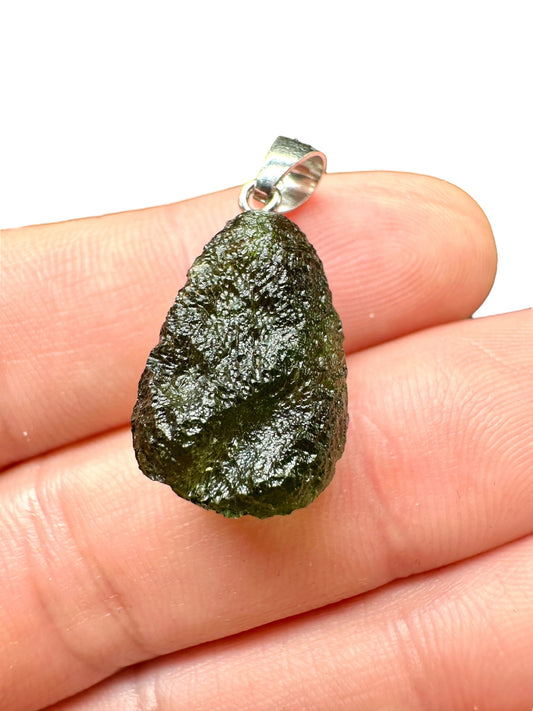 Pendente in argento con Moldavite – SP/V202