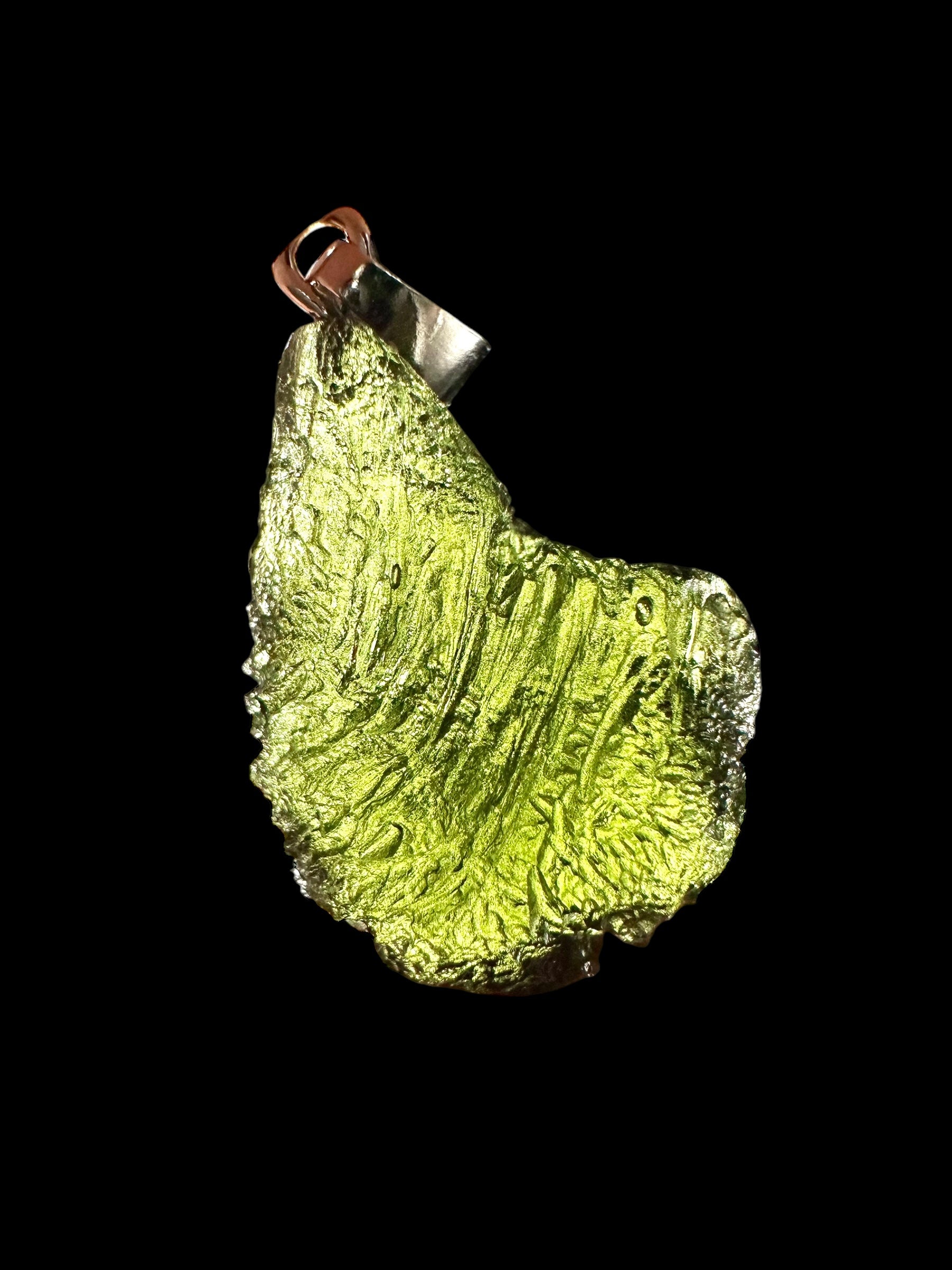 Silver moldavite pendant 3,9g - SP/V203