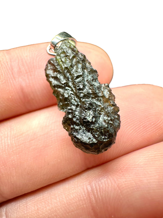 Pendente in argento con Moldavite – SP/V204