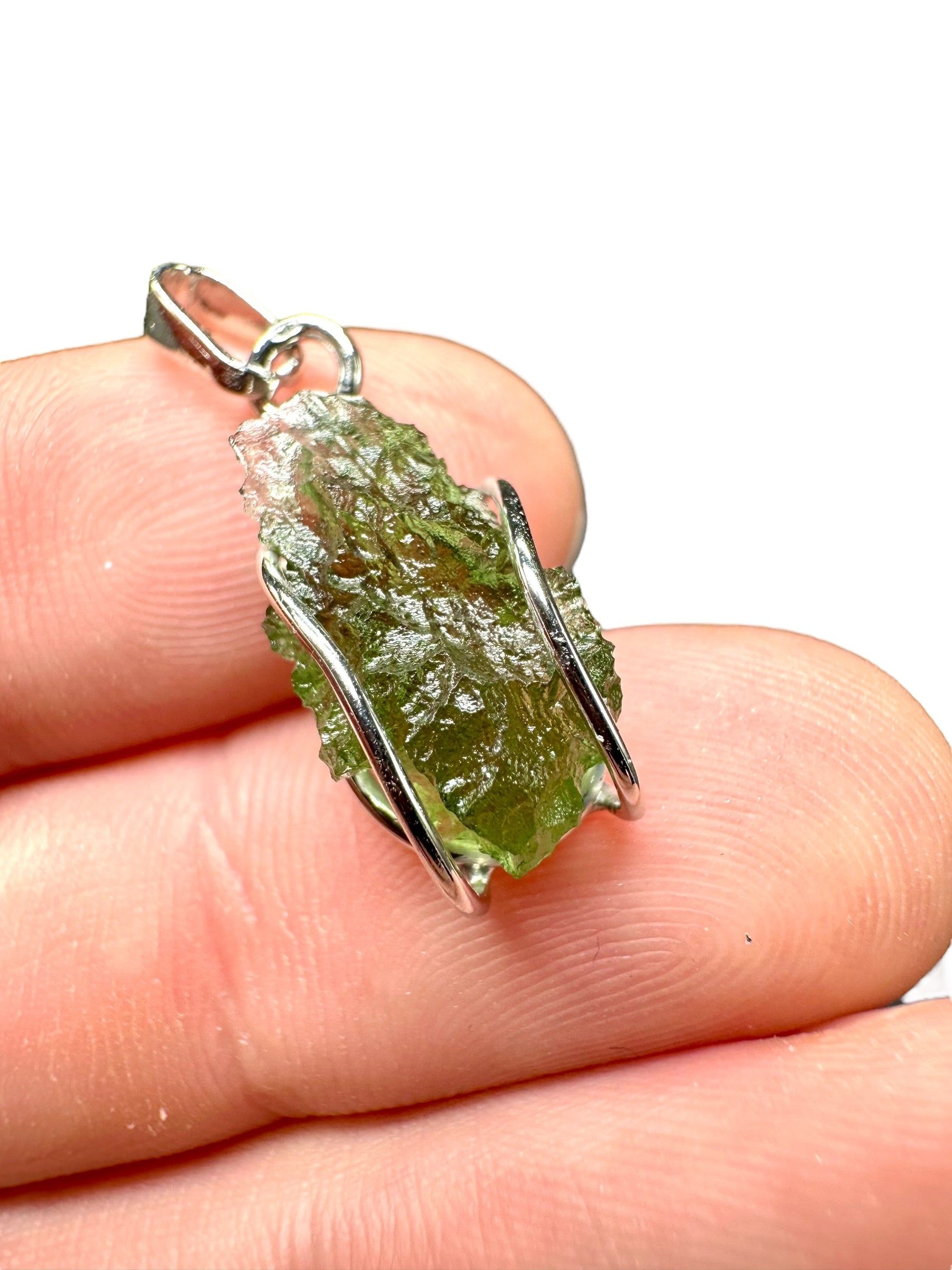 Pendente in argento con Moldavite – SP/V210