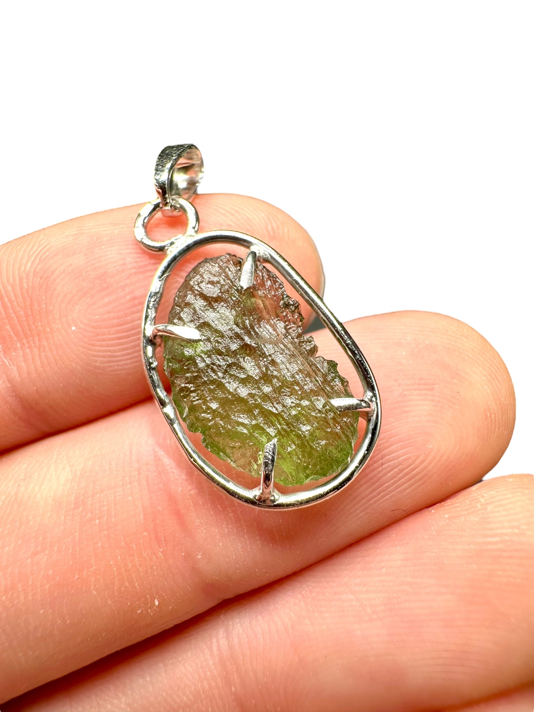 Silver moldavite pendant 1,7g - SP/V211
