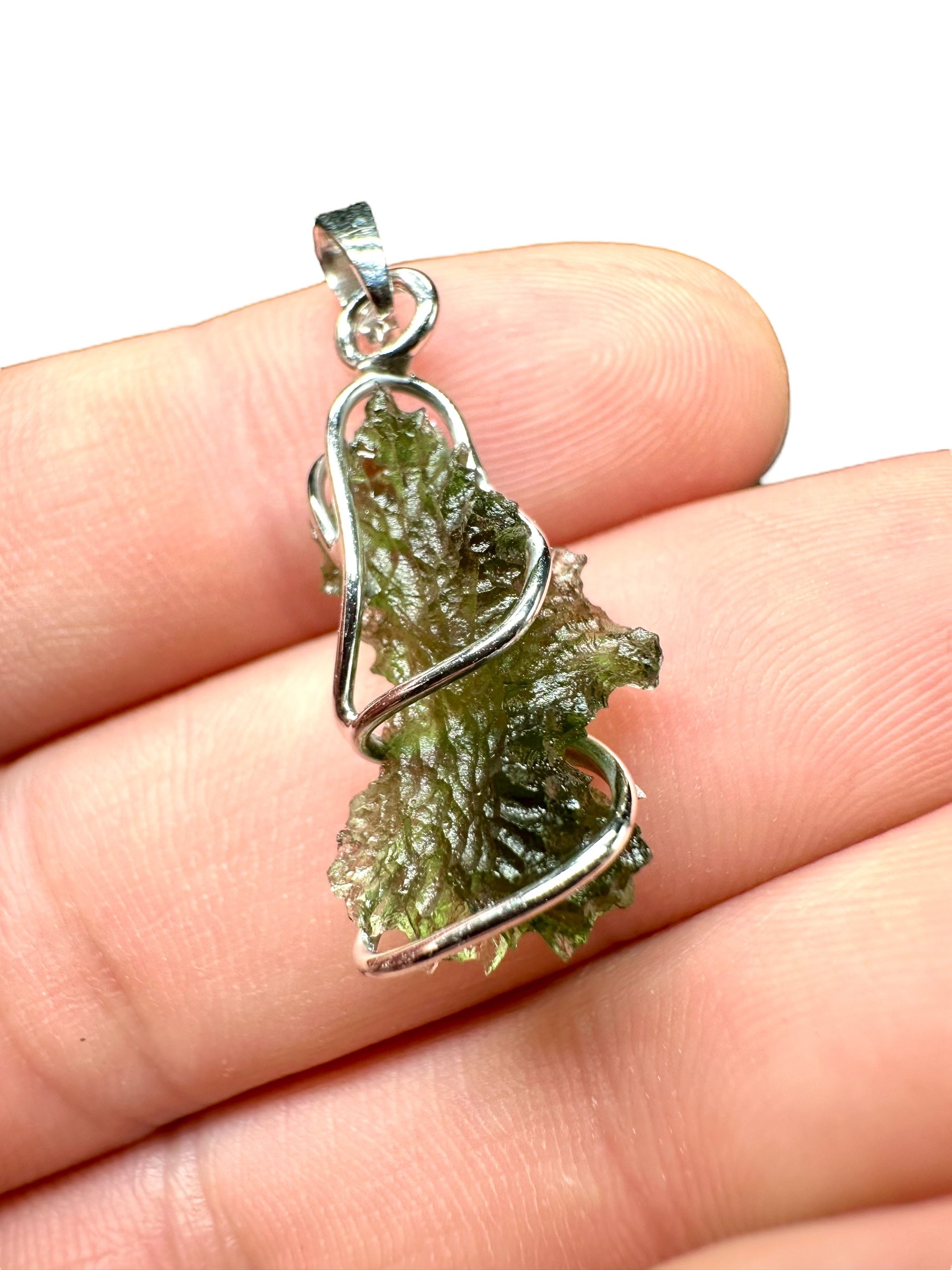 Silver moldavite pendant 1,8g - SP/V212
