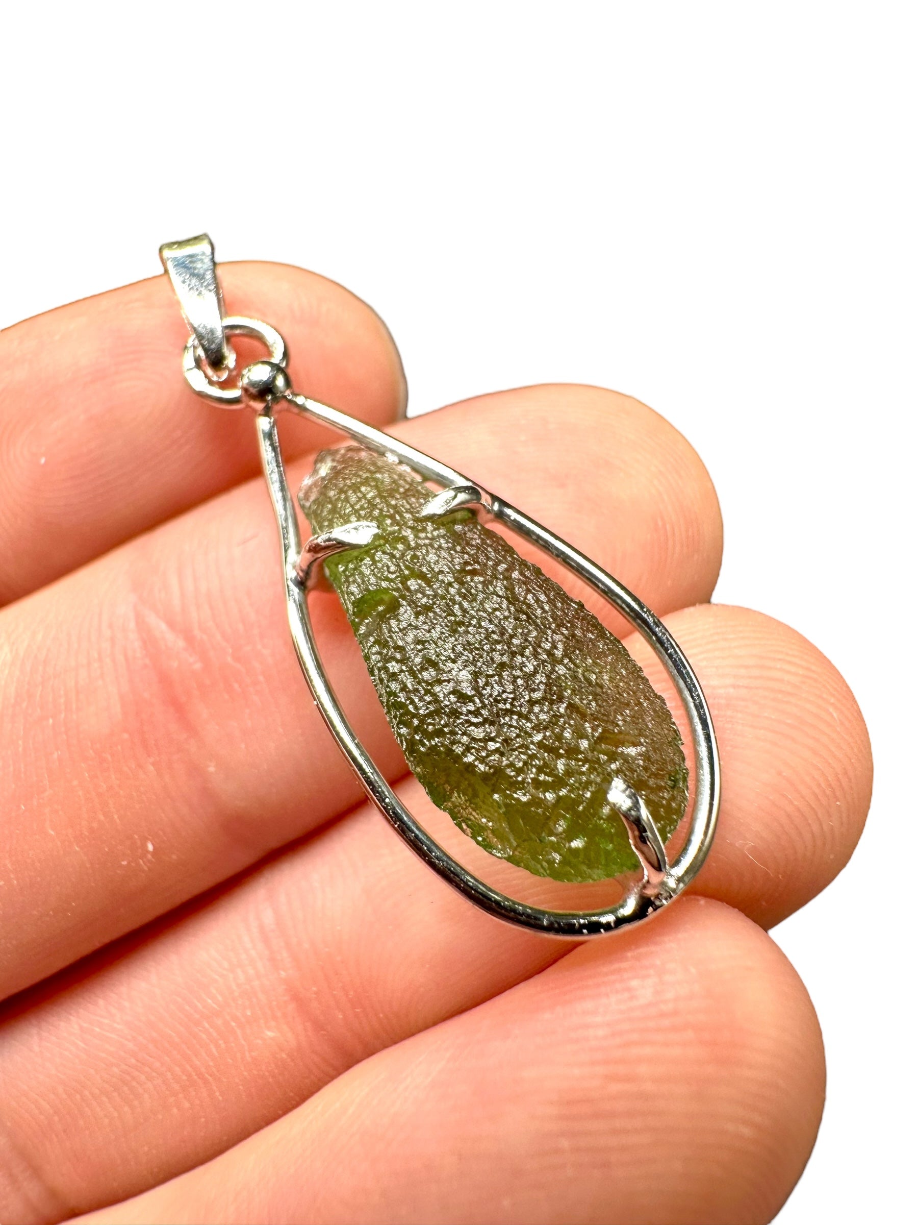 Silver moldavite pendant 2,1g - SP/V213
