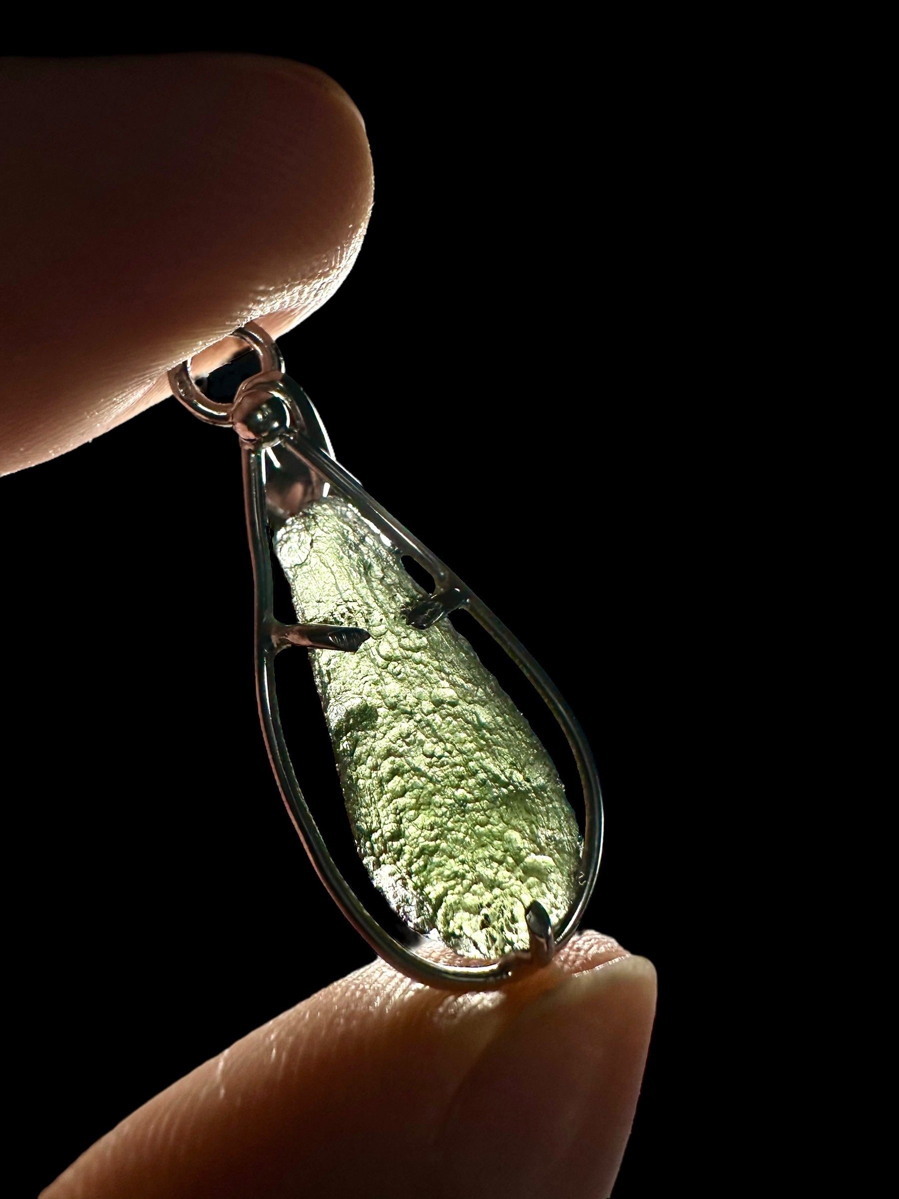Silver moldavite pendant 2,1g - SP/V213