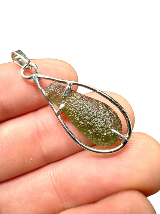 Pendente in argento con Moldavite – SP/V213