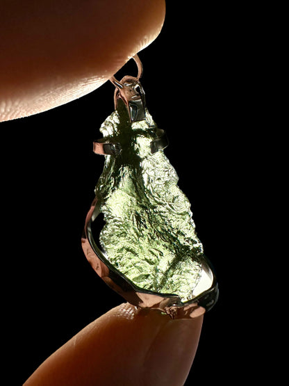 Pendente in argento con Moldavite – SP/V215