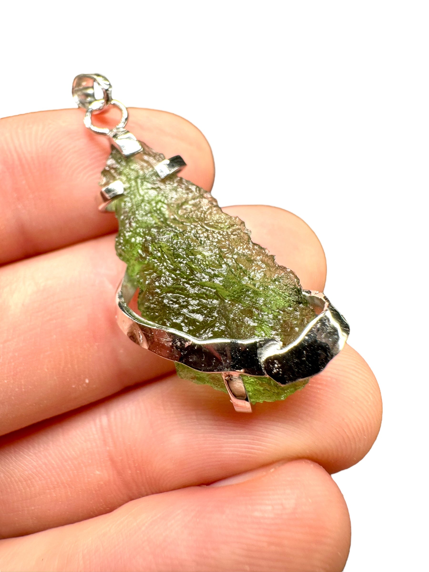 Pendente in argento con Moldavite – SP/V215