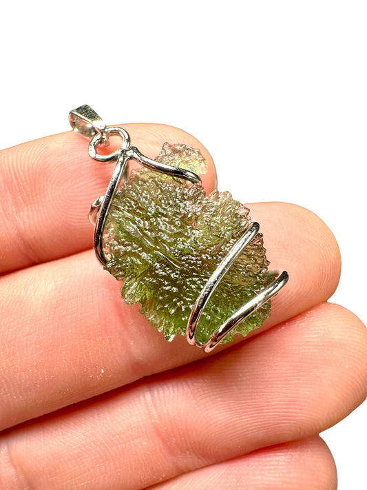 Pendente in argento con Moldavite – SP/V216