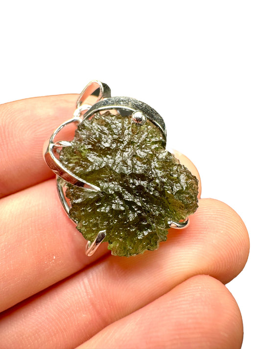 Pendente in argento con Moldavite – SP/V217
