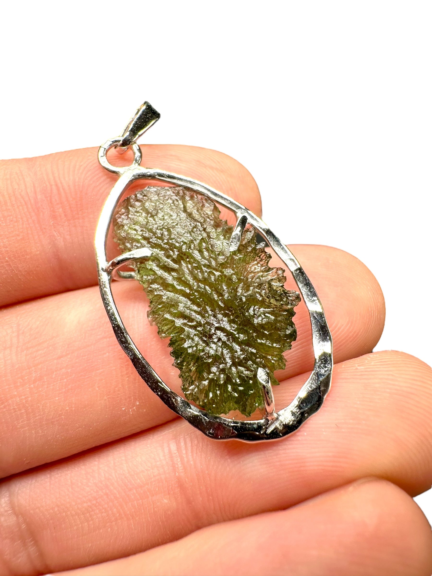 Silver moldavite pendant 3,4g - SP/V219